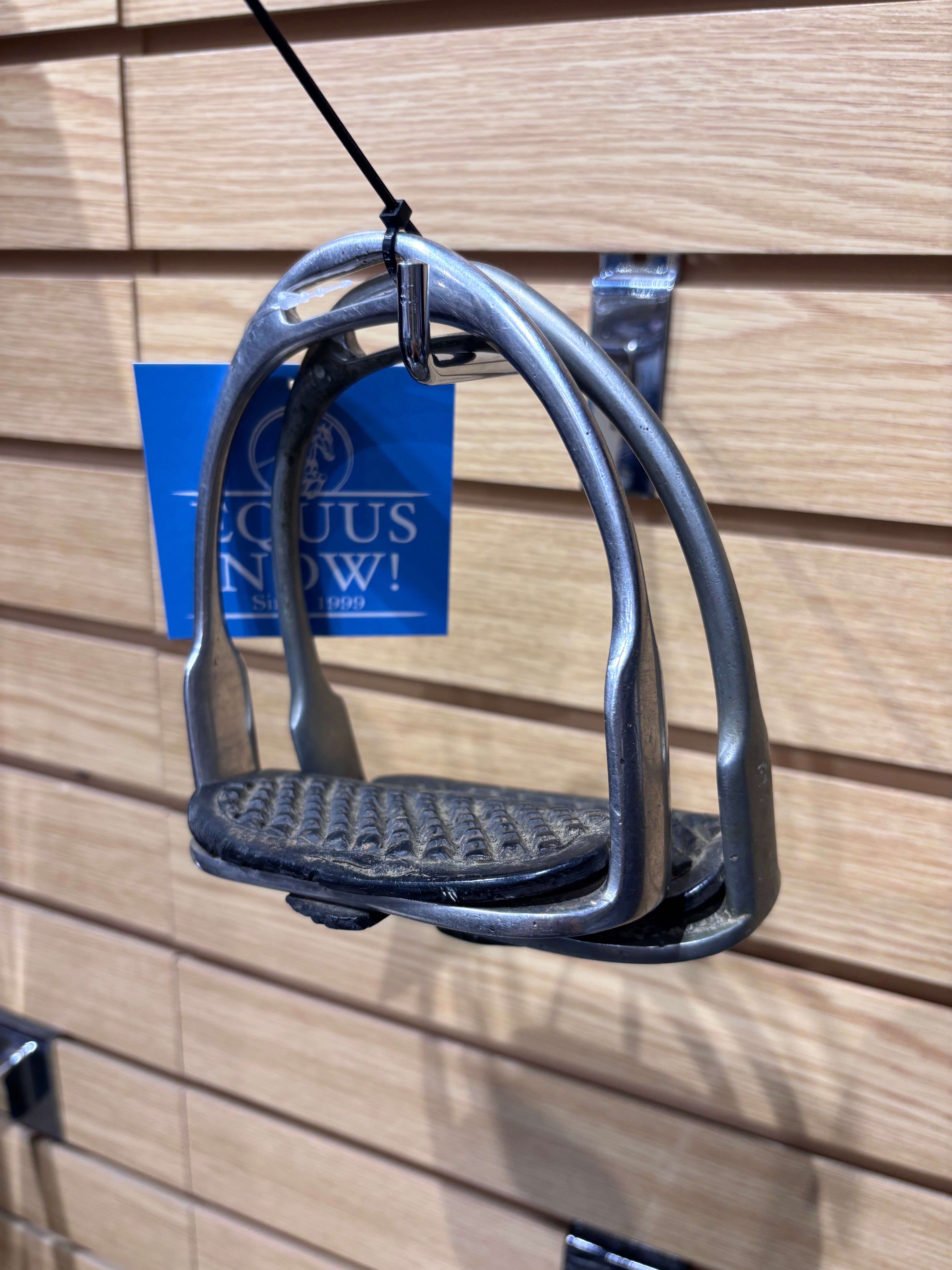 Used 4.5" English Stirrups with Black Pads