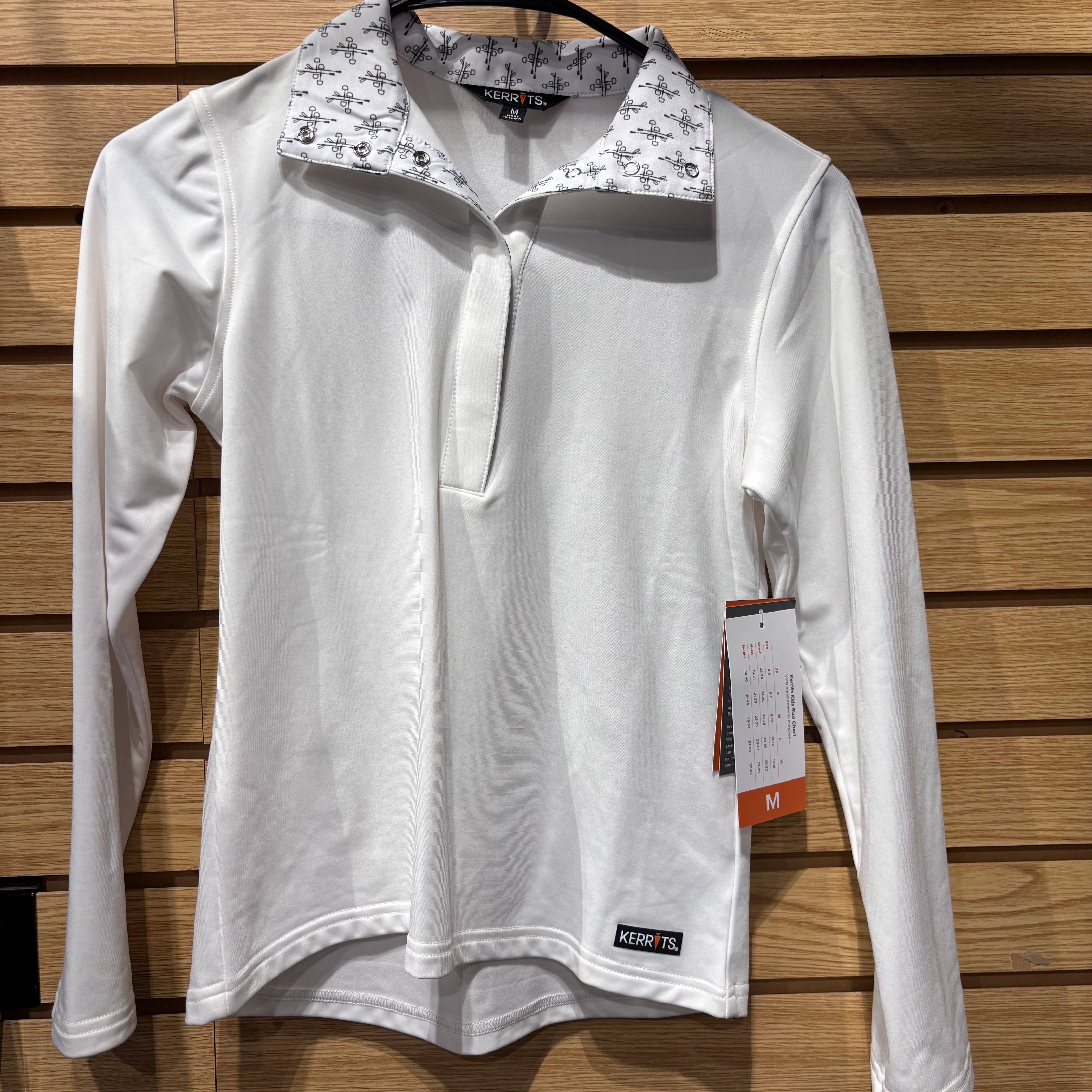 Used Kerrits Youth Medium White Show Shirt