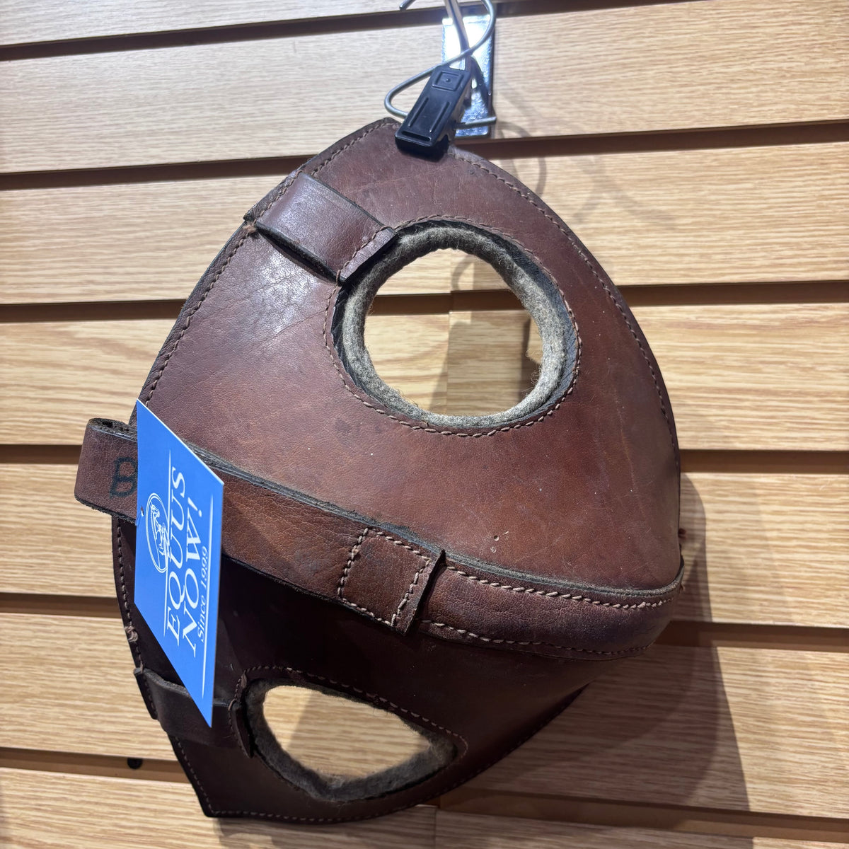Used Brown Leather/Wool Horse Head Bumper