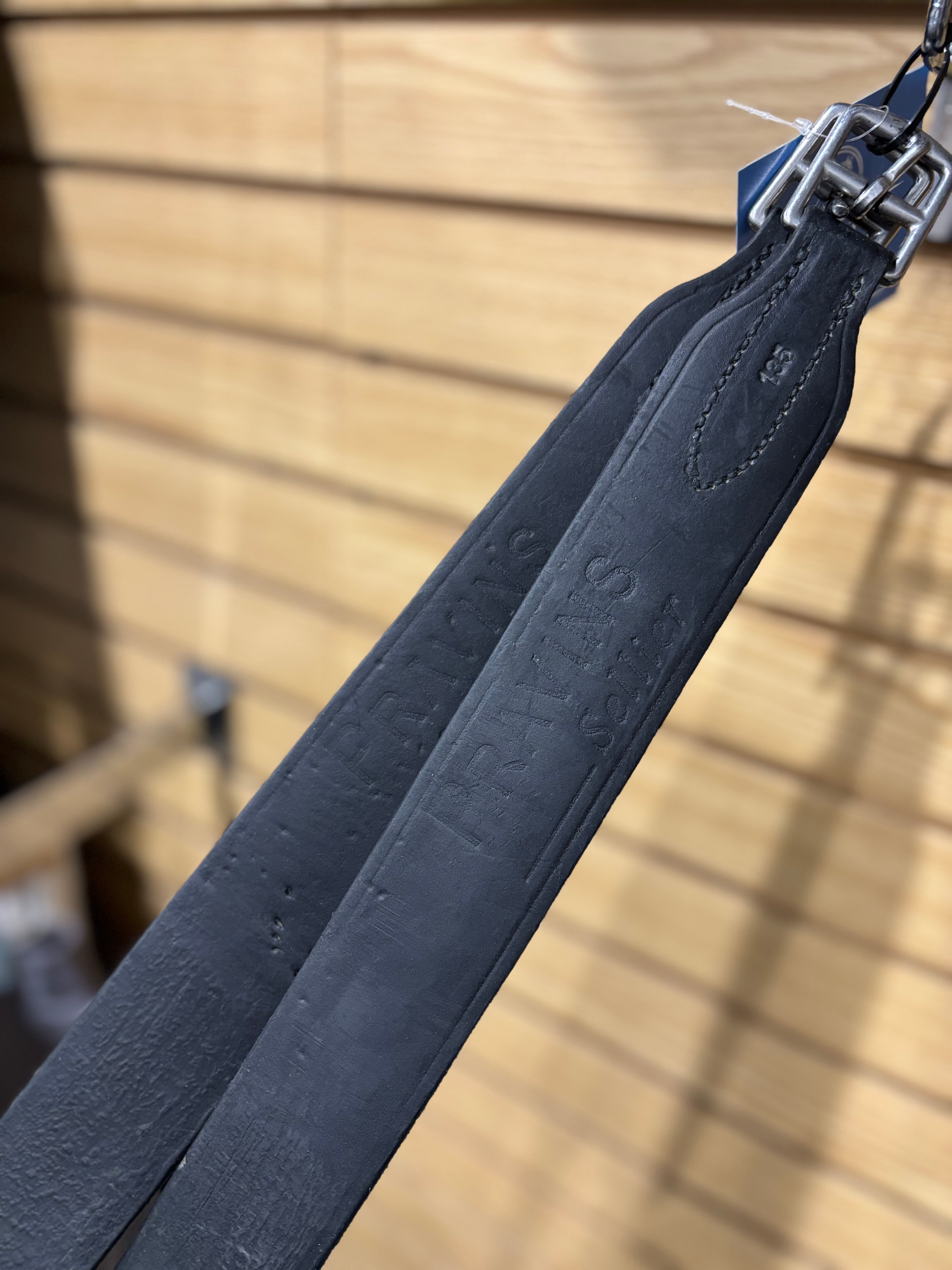 Used Pravins Sellier 135cm Wide Stirrup Leathers Black
