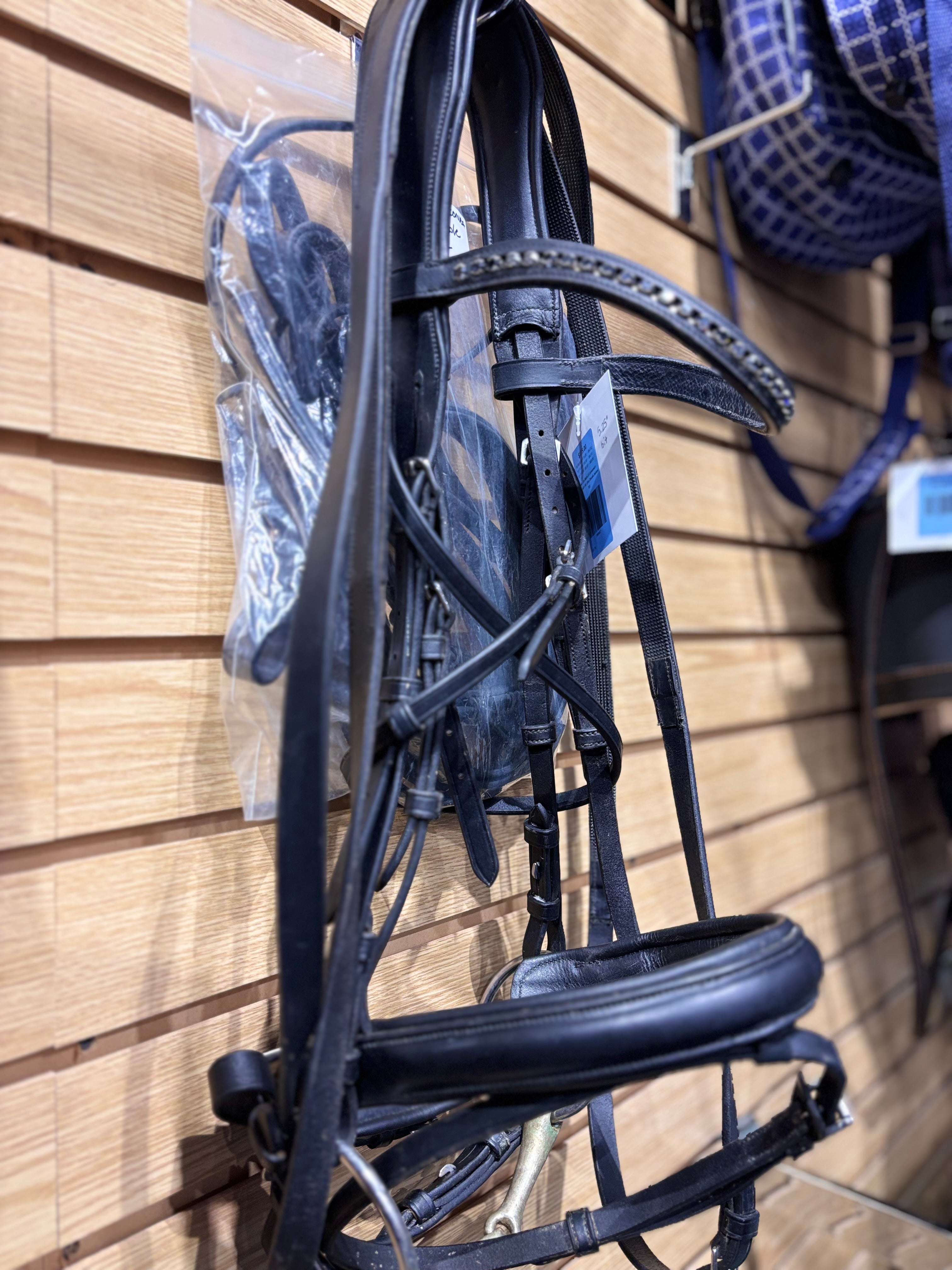 Used Cob Black JS Conversion Bridle with KK Ultra Double Jointed Bit