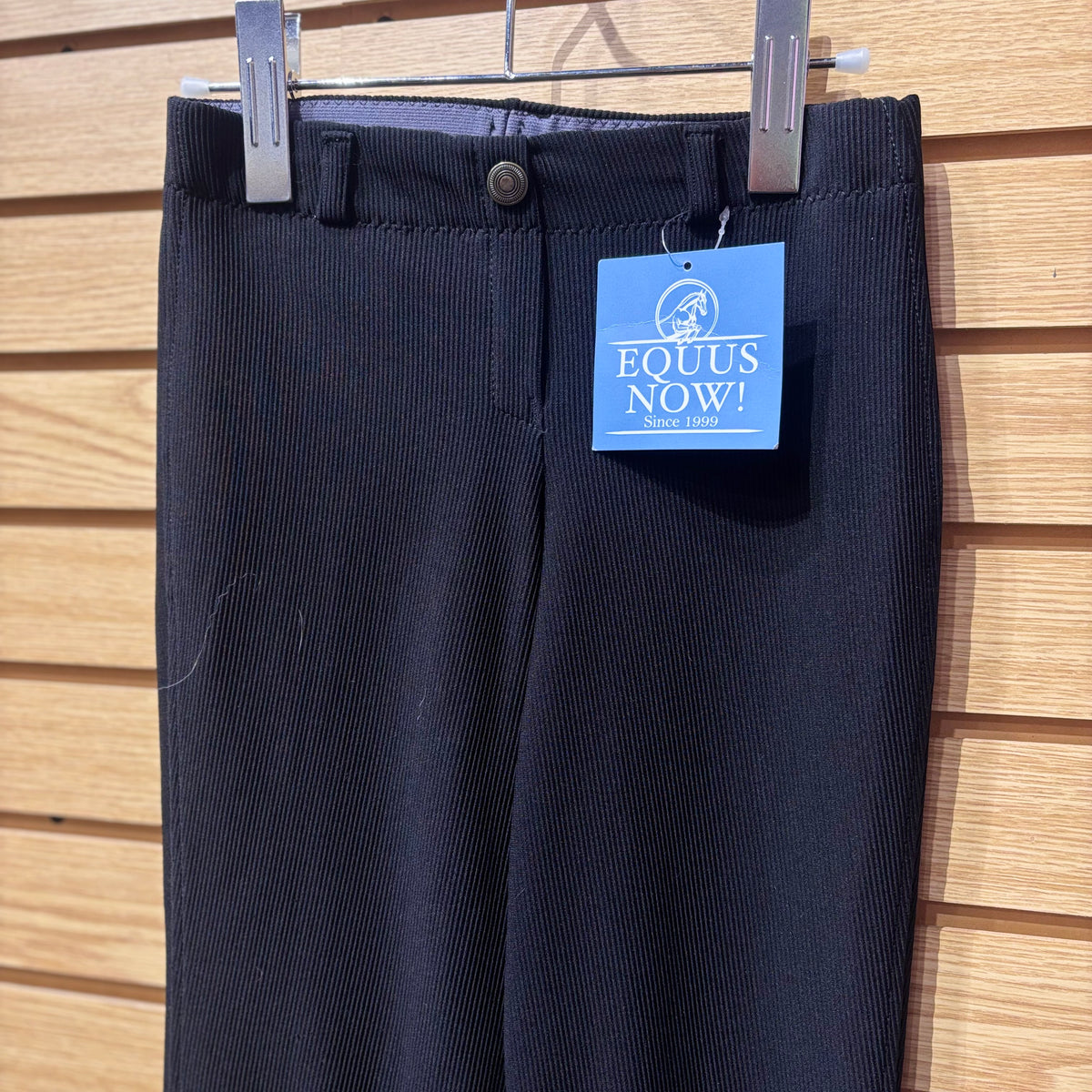 Used 24 Black Ribbed Knee Patch Breeches