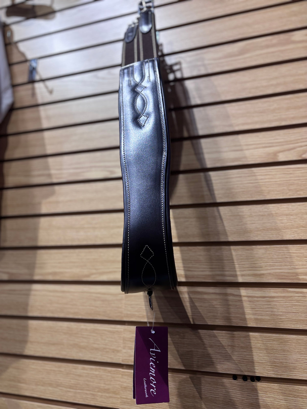 Used 54" Dark Havana Shires Aviemore Leather Overlay Fancy Girth