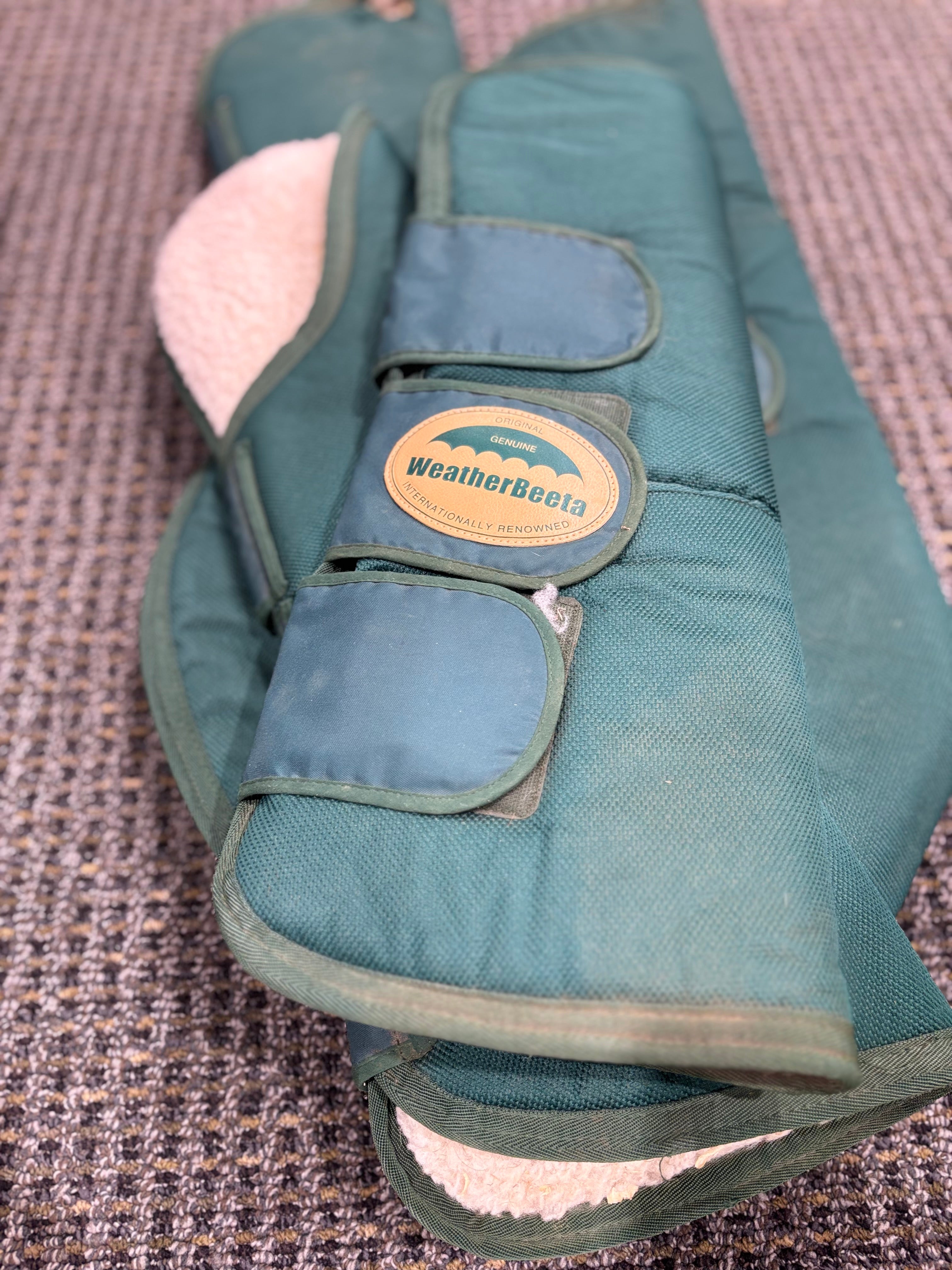 Used Weatherbeeta Fleece Lined Green Shipping Boots Horse