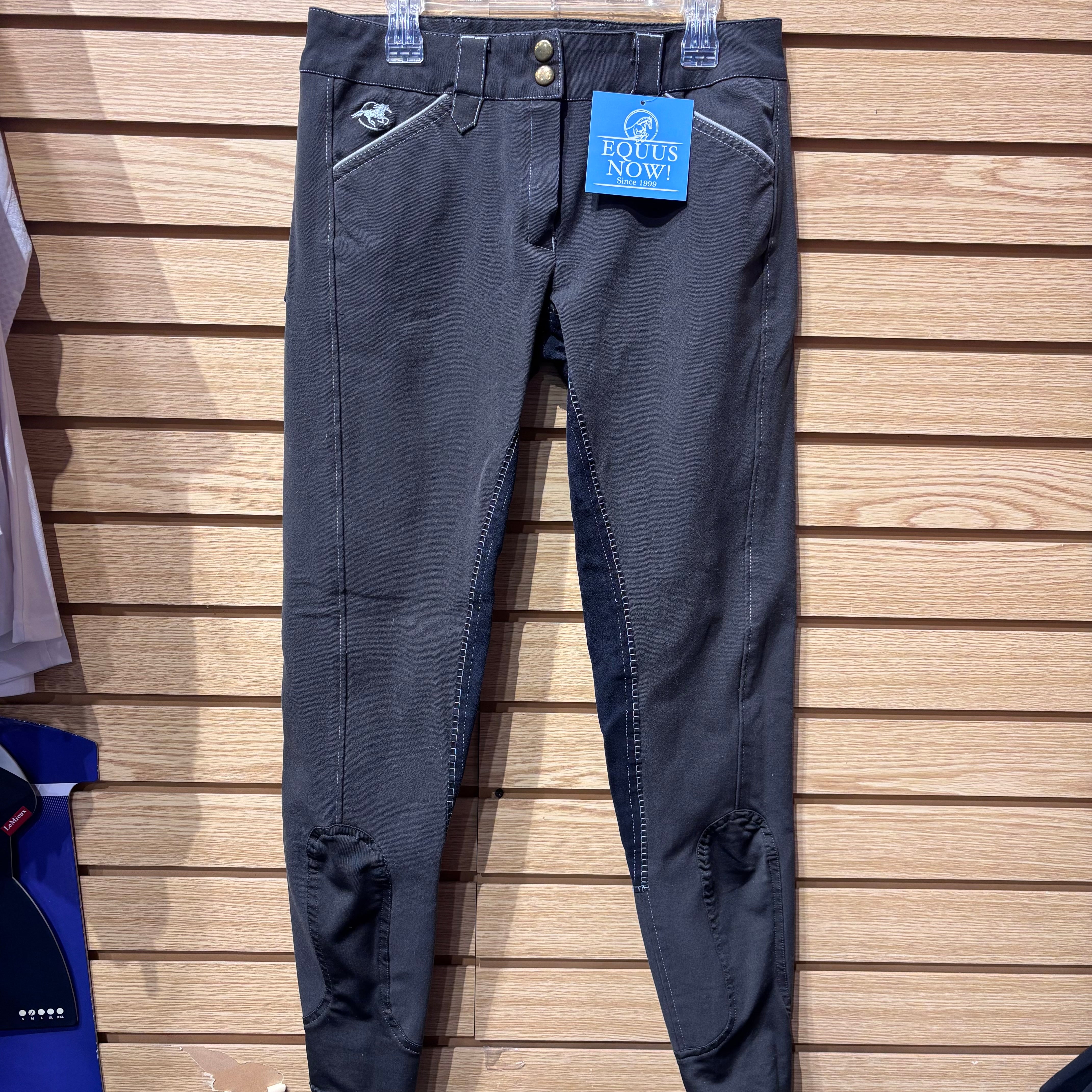 Used 26L Grey Smartpak Piper Full Seat Breeches