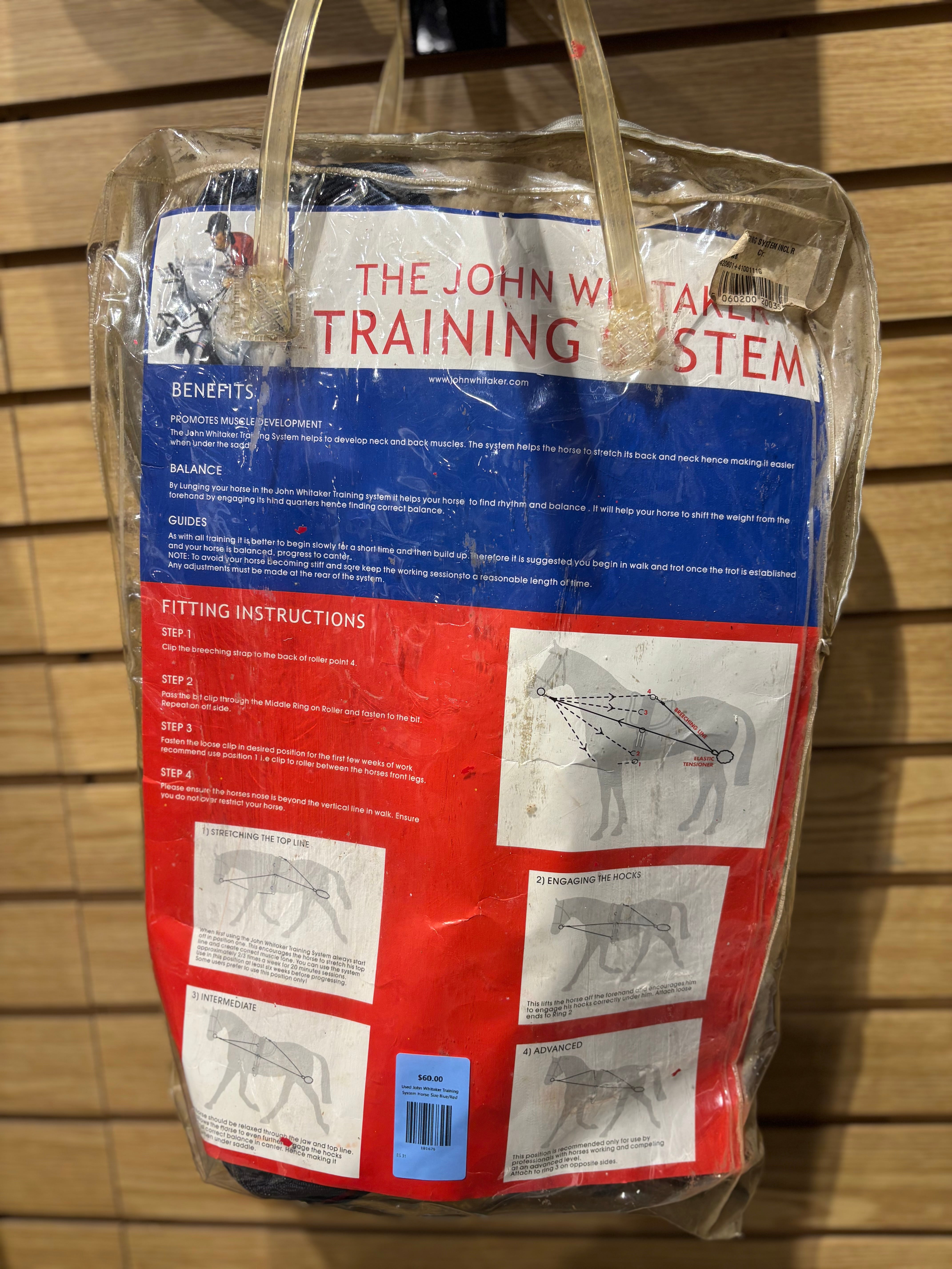 Used John Whitaker Training System Horse Size Blue/Red