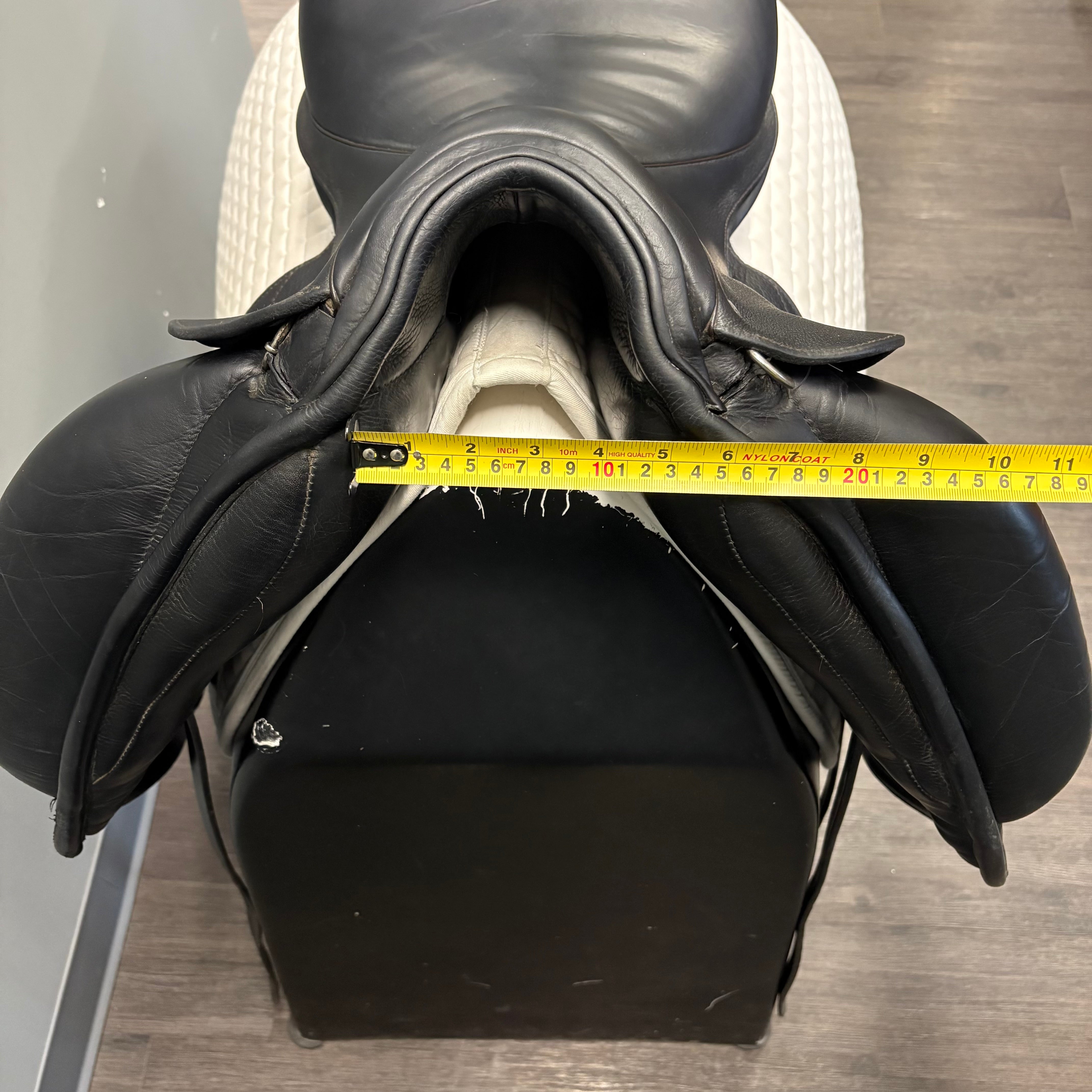 Used Custom Icon Eclipse Dressage Saddle 17" Wide Tree