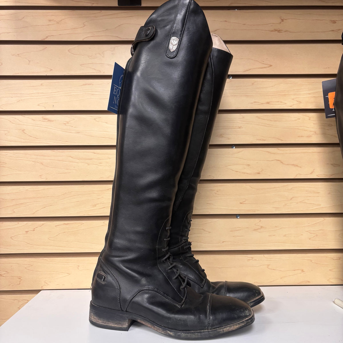 Used 6.5 Black Ariat Field Tall Boots- Med/Slim
