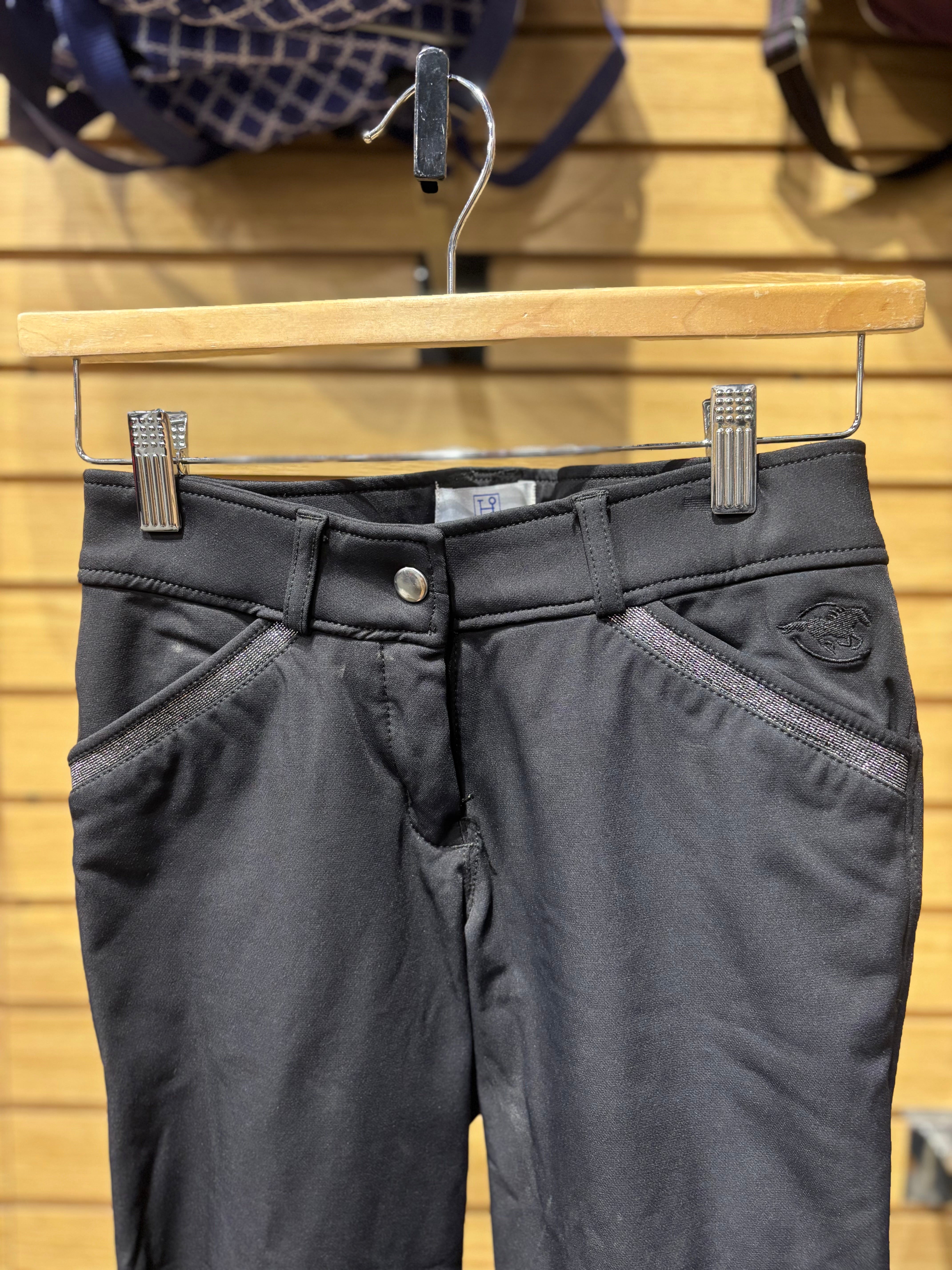 Used 24R Black Smartpak Hadley Breeches