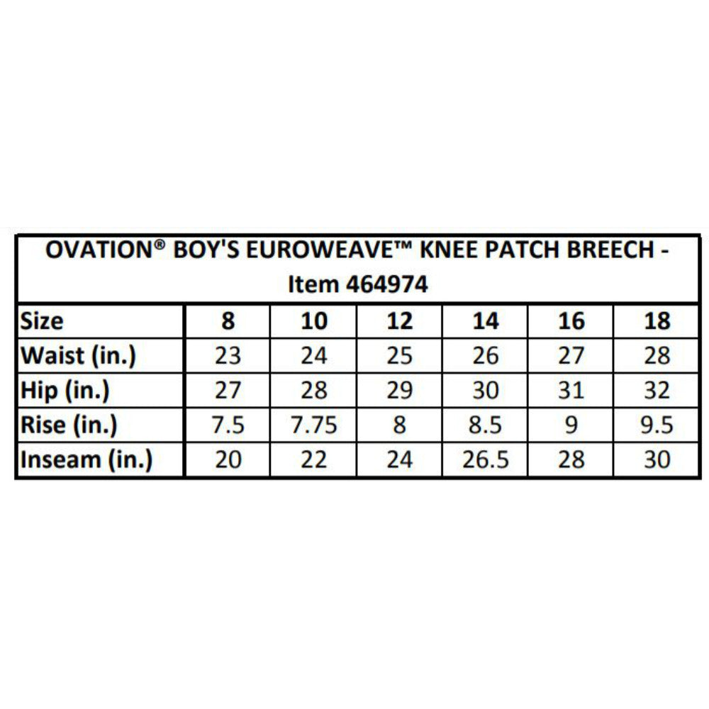 Ovation Boy's EuroWeave 4-Pocket Breeches - supporting