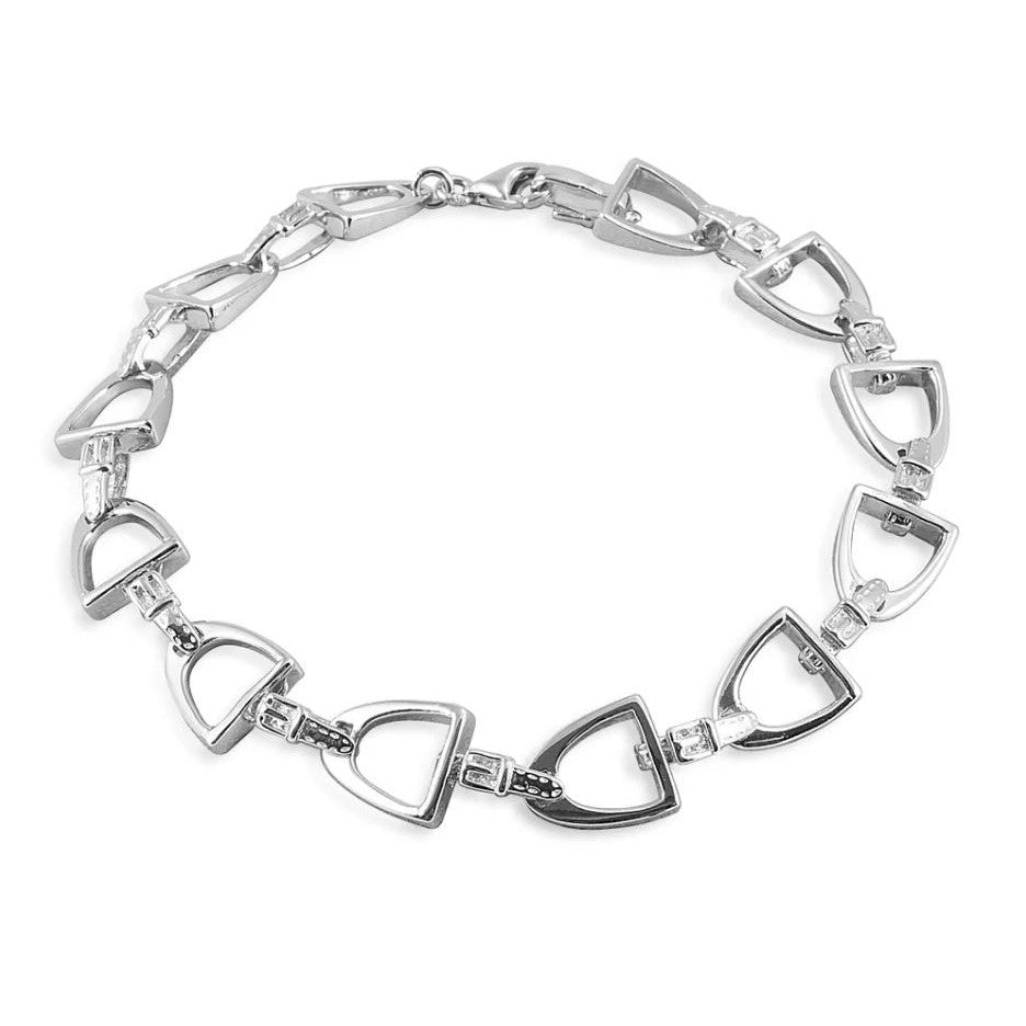 Kelly Herd Sterling Silver  Small English Stirrup Bracelet - sku to order - 75365