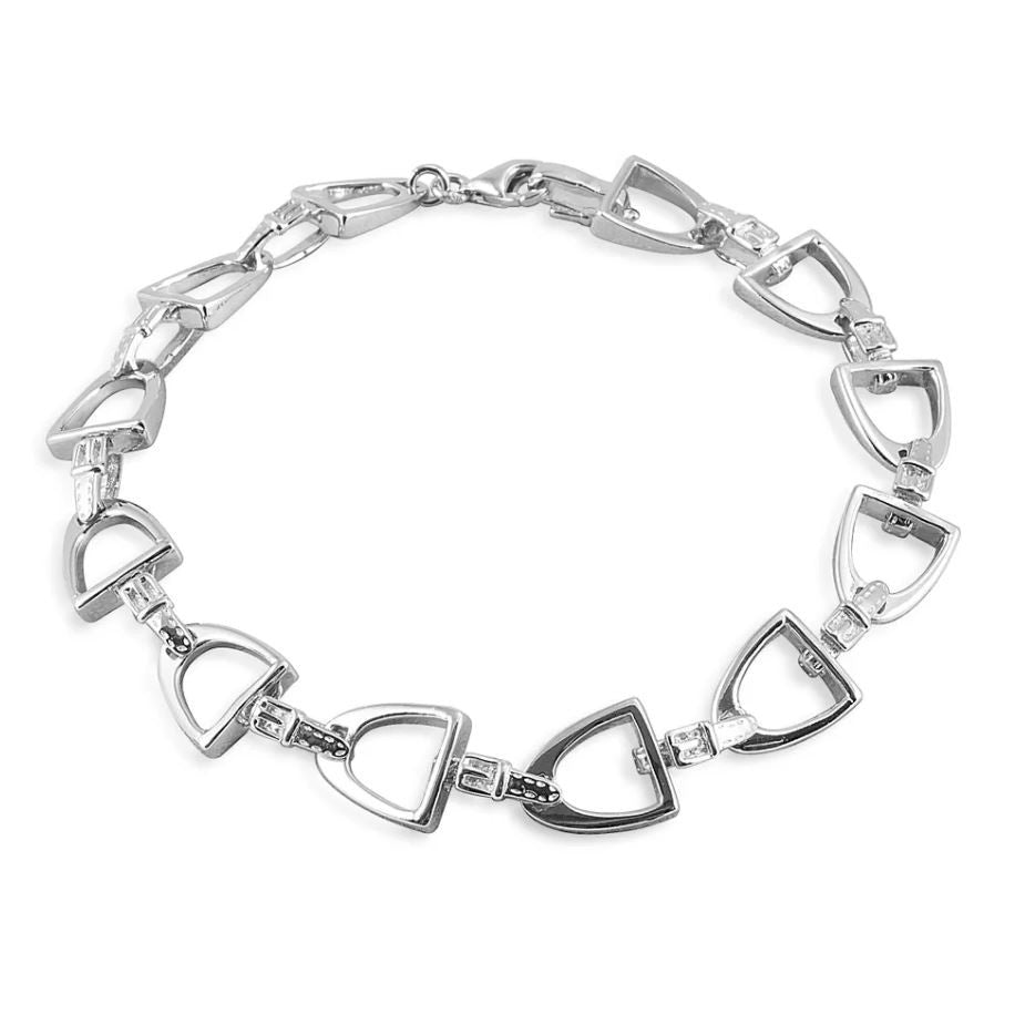 Kelly Herd Sterling Silver Small English Stirrup Bracelet - sku to order - 75366