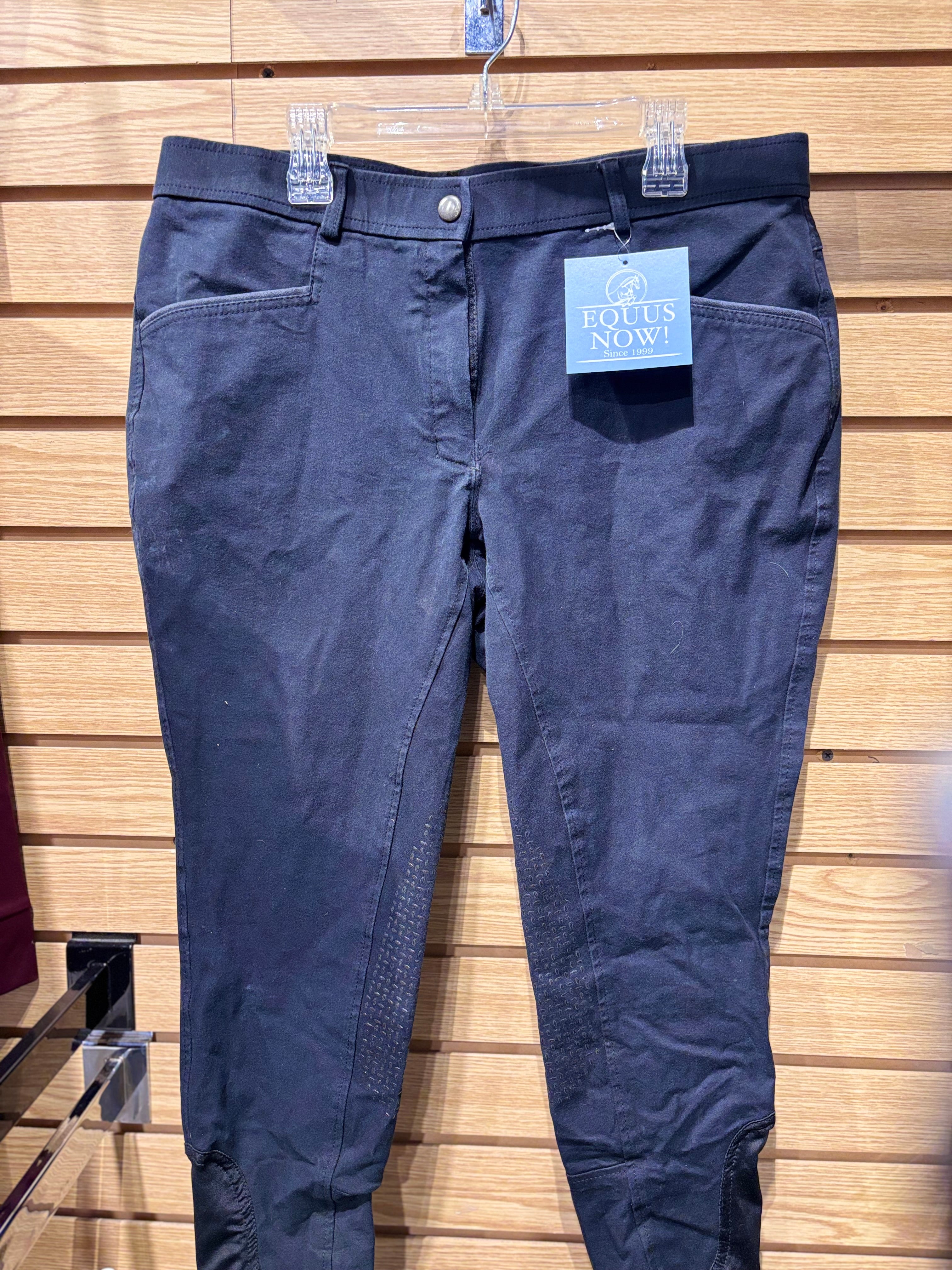 Used 34 Black Knee Patch Breeches