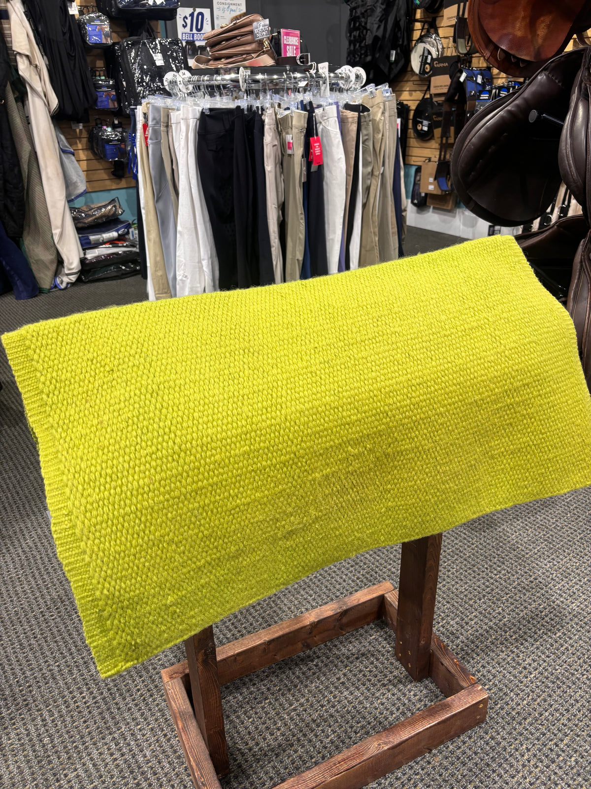 Used Mayatex Lime Green Western Saddle Pad