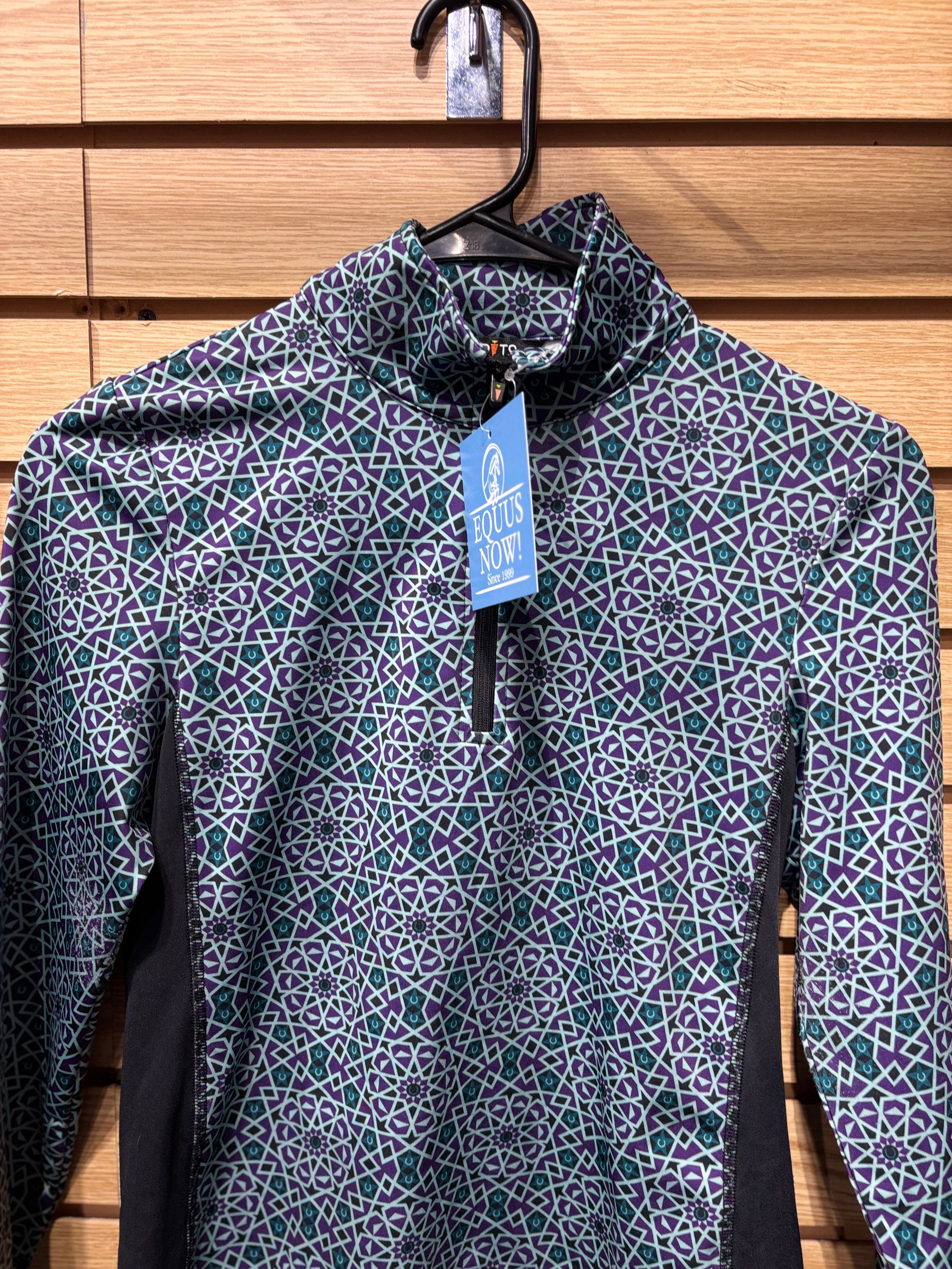 Used Youth Medium Blue/Purple Kerrits 1/4 zip Shirt