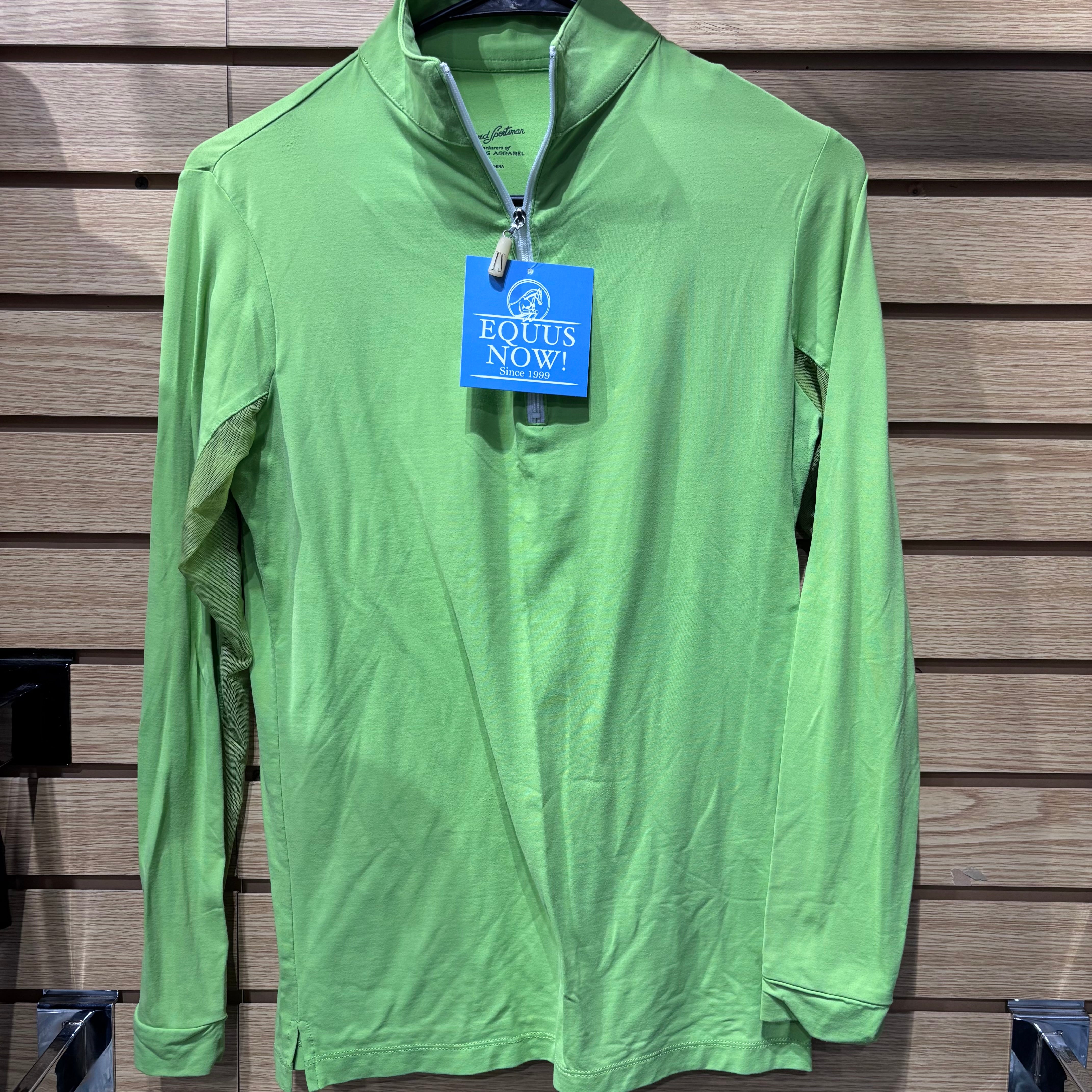 Used Tailored Sportsman Lime Green Sun Shirt Small