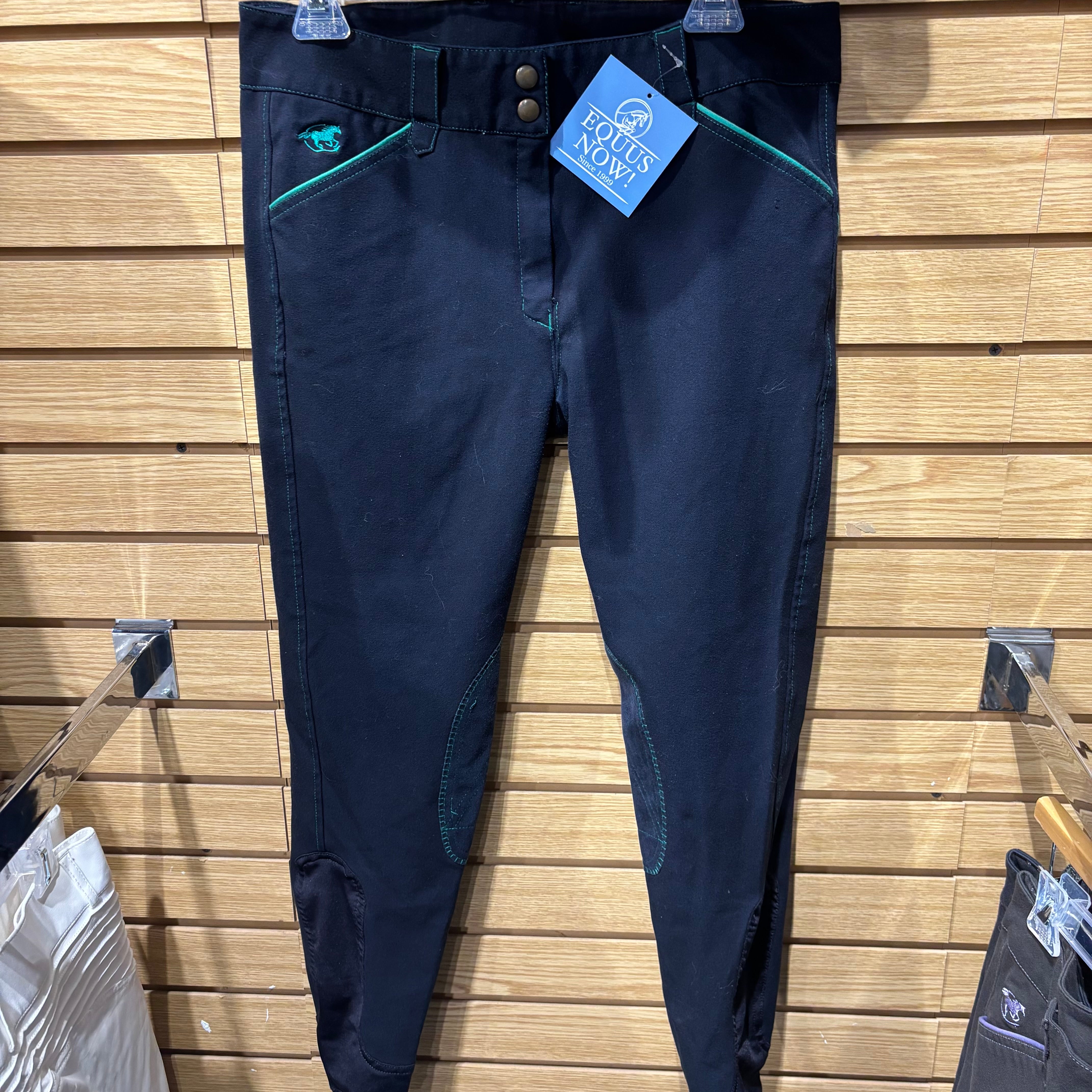 Used SmartPak Piper 32L Navy/Teal Breeches