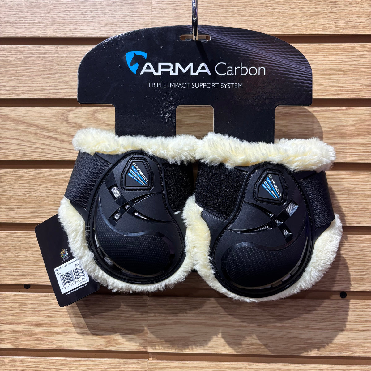 Used Full Black Arma Carbon Supafleece Fetlock Boots