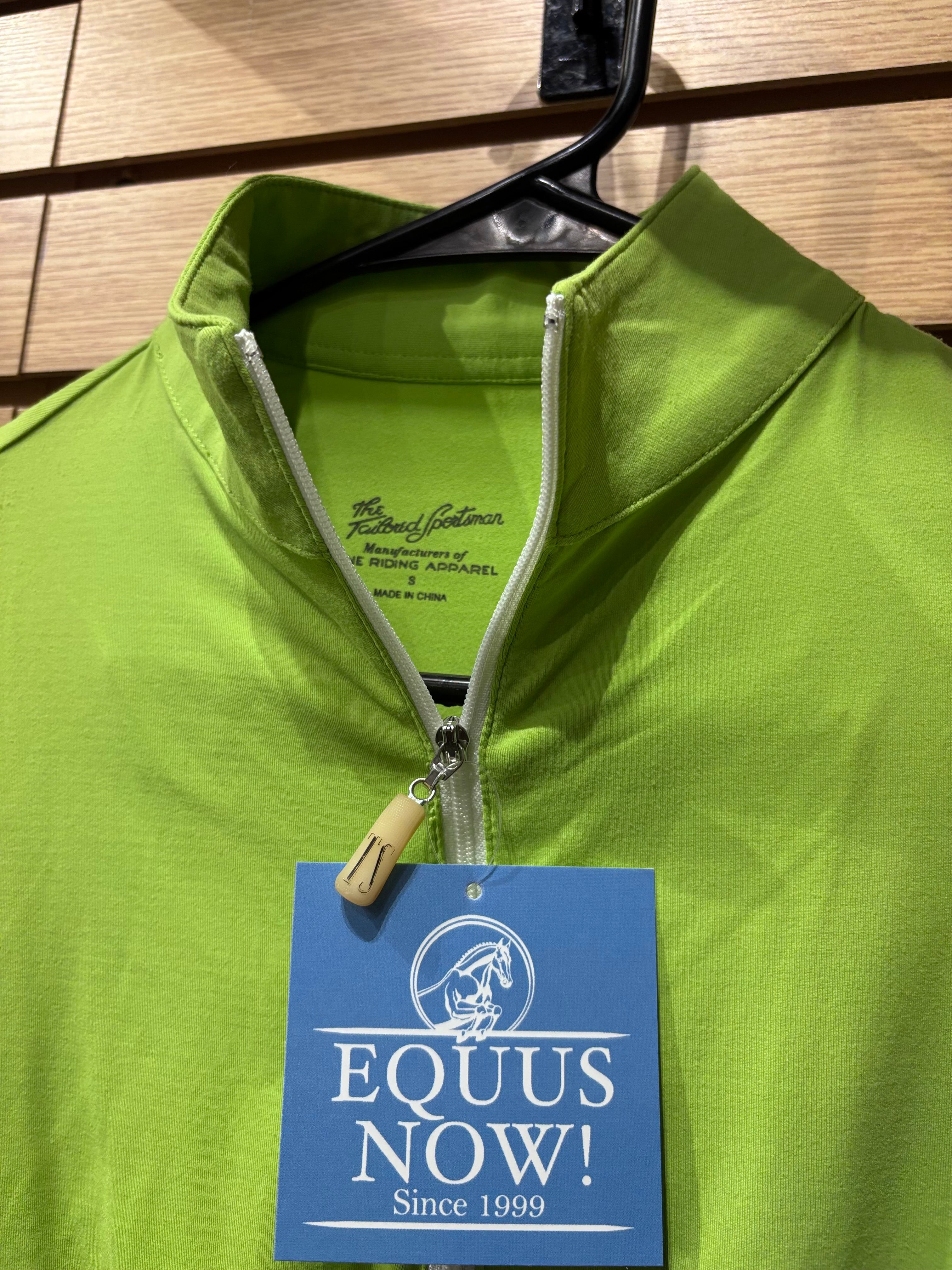 Used Tailored Sportsman Lime Green Sun Shirt Small