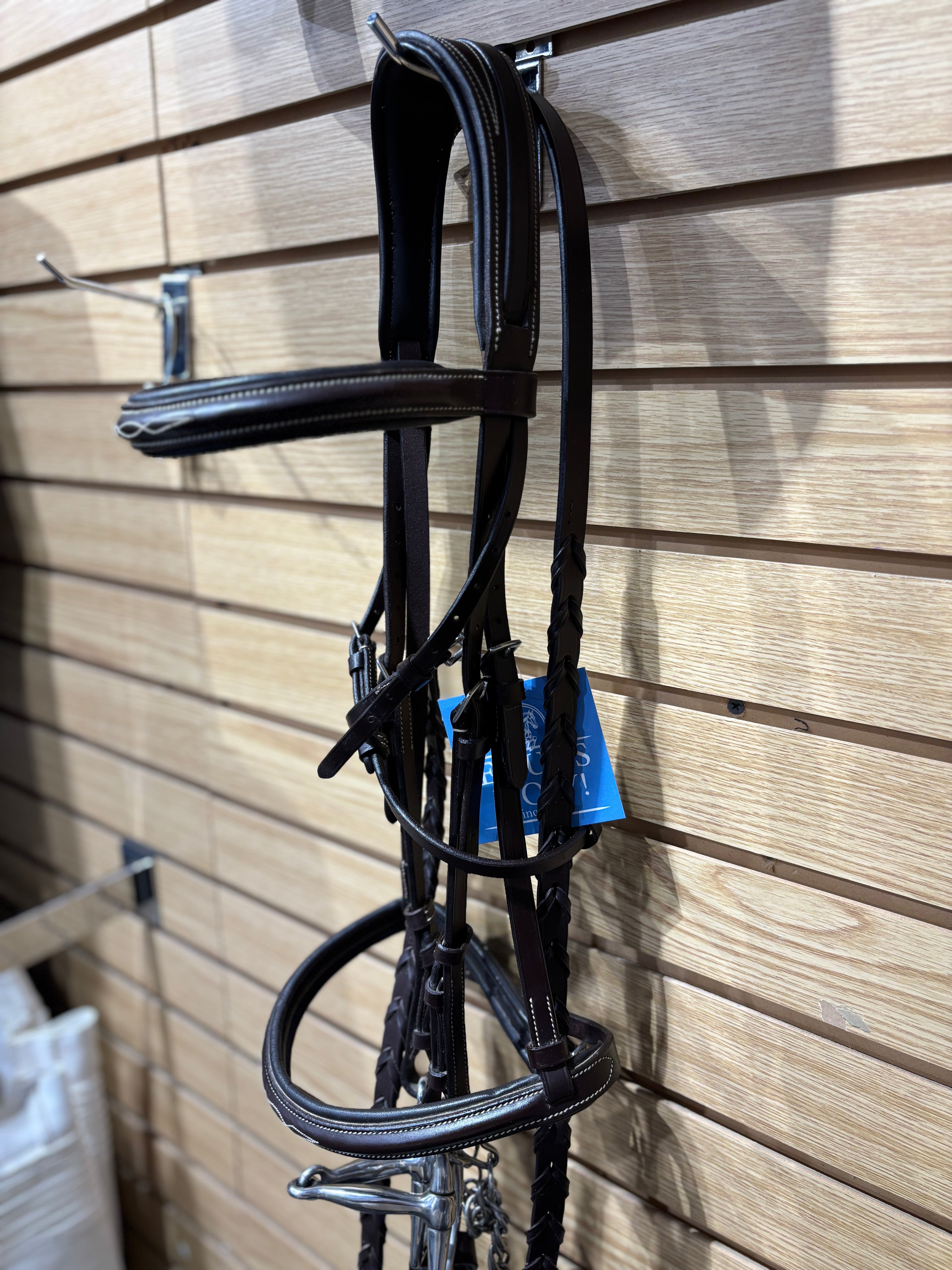 Used Full Brown Monocrown Bridle with Reins and Bit