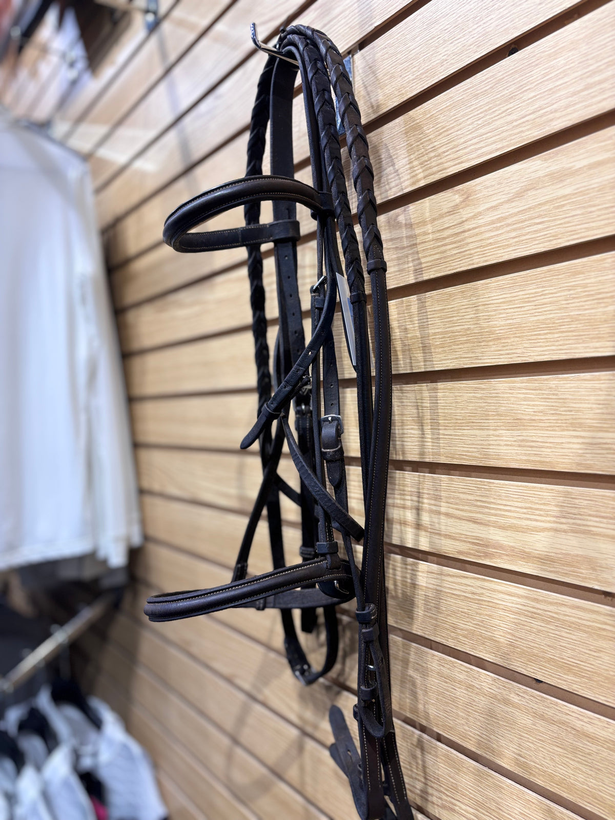 Used Horse Size Brown Bridle with Laced Reins