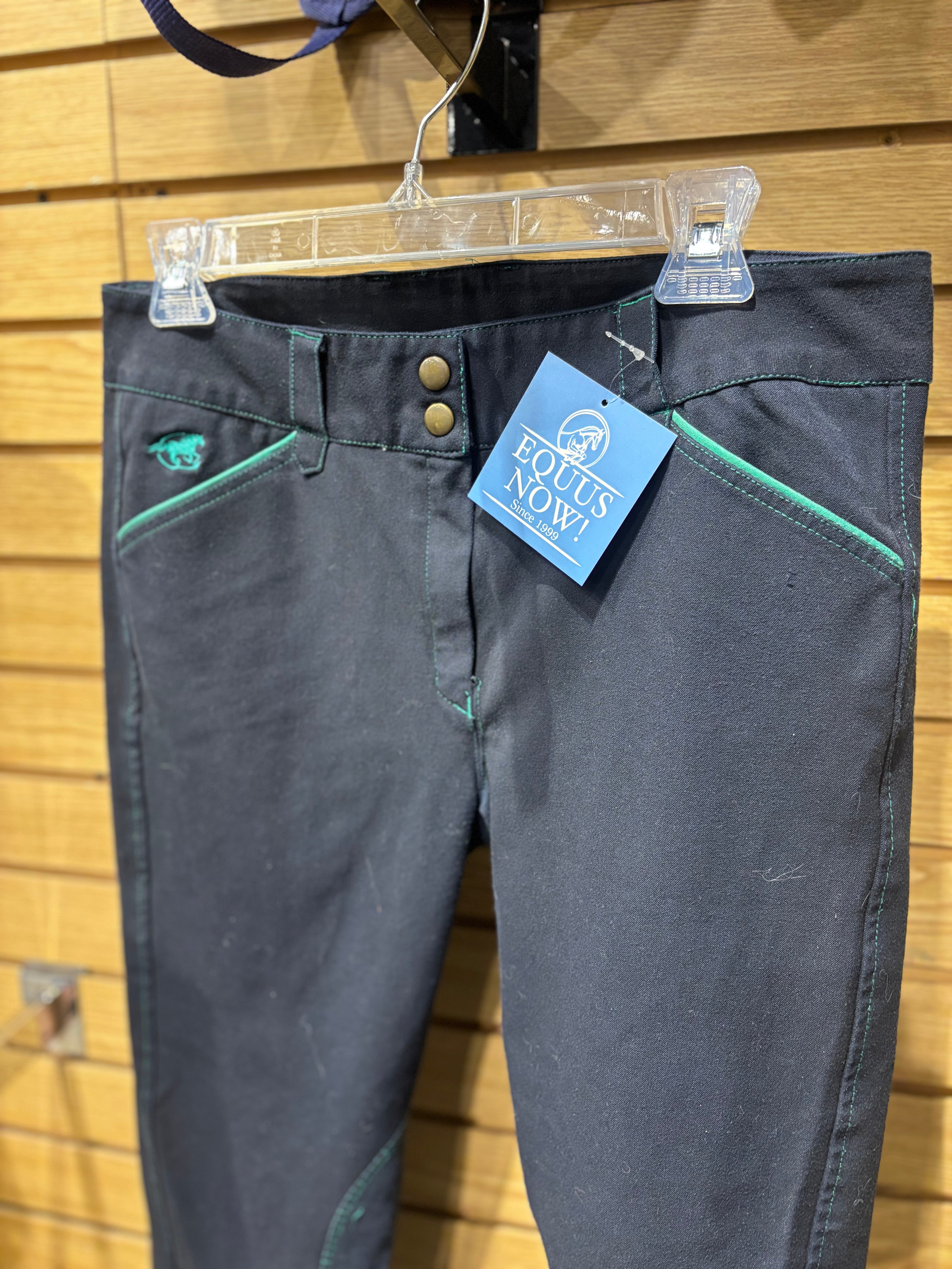 Used SmartPak Piper 32L Navy/Teal Breeches
