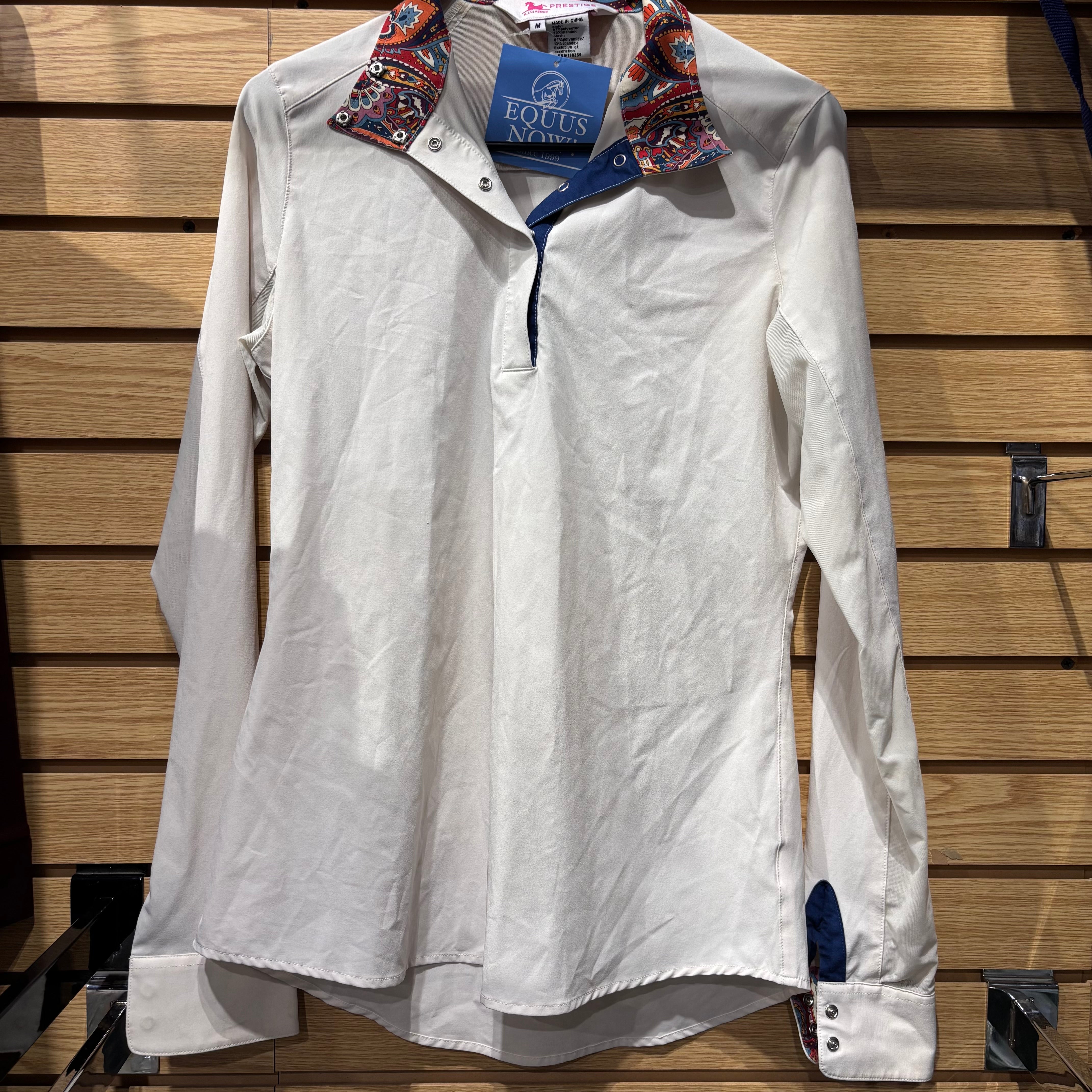 Used Medium White RJ Classics Prestige Show Shirt