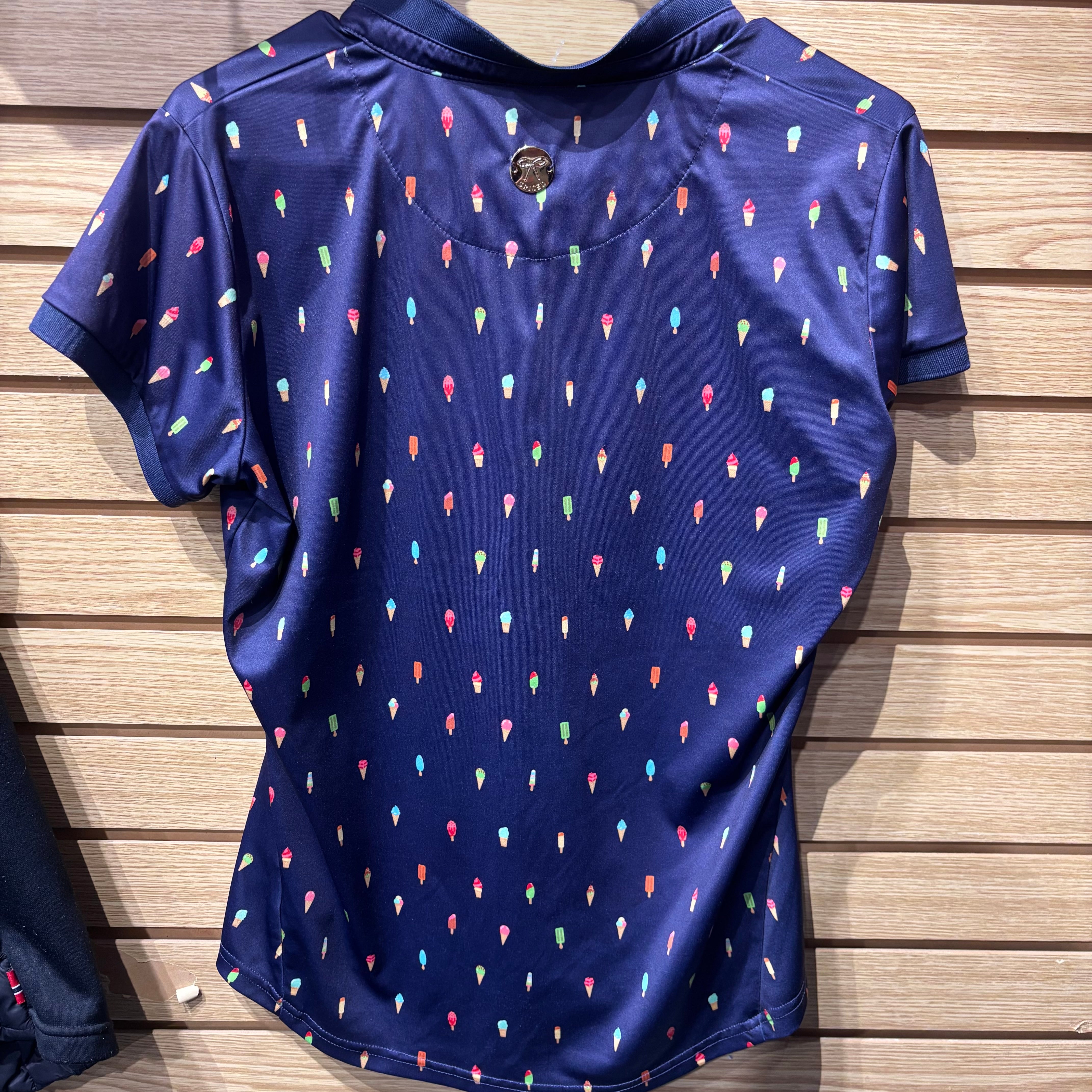 Used Spiced Equestrian Large Navy Ice Cream Polo
