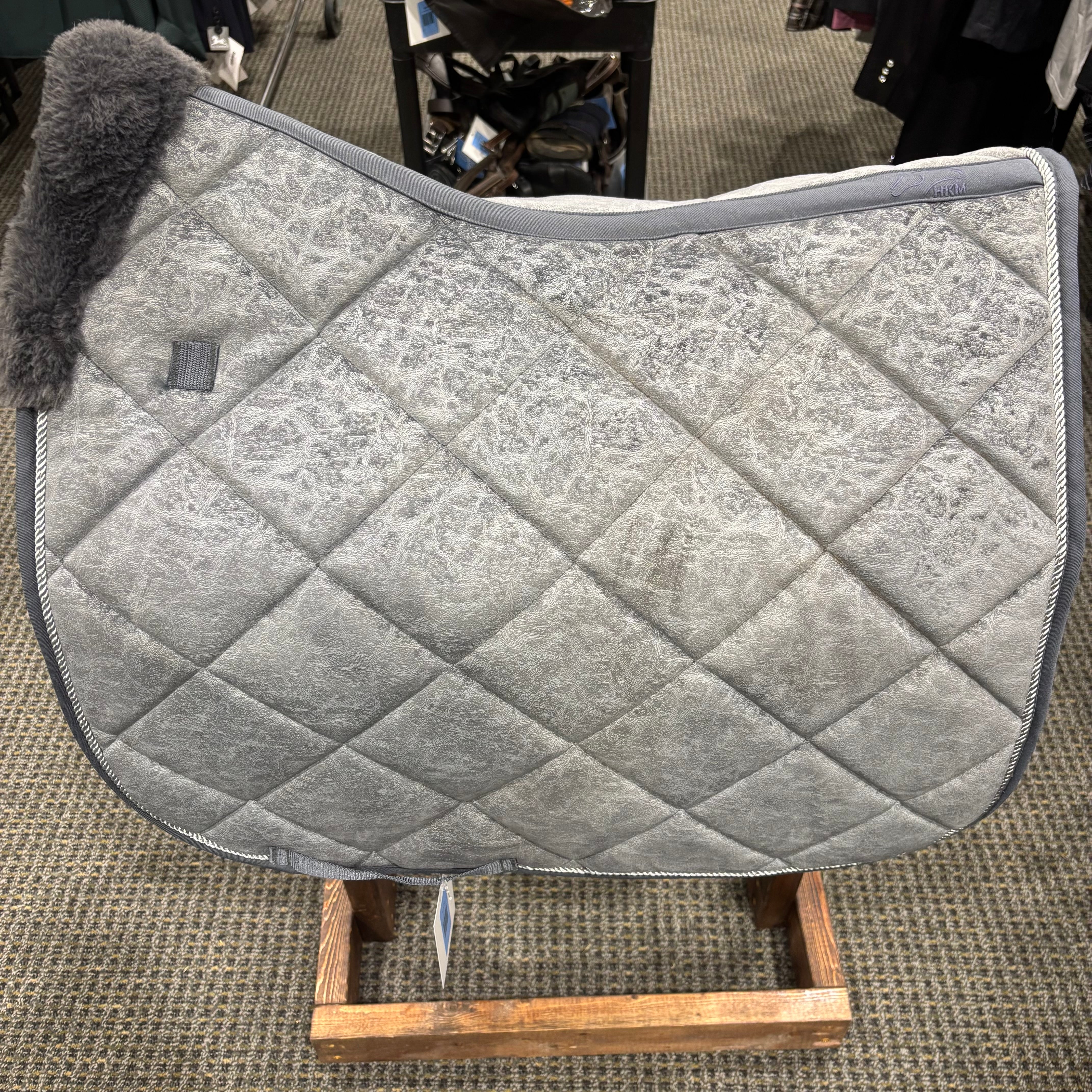 Used Grey Dressage Saddle Pad