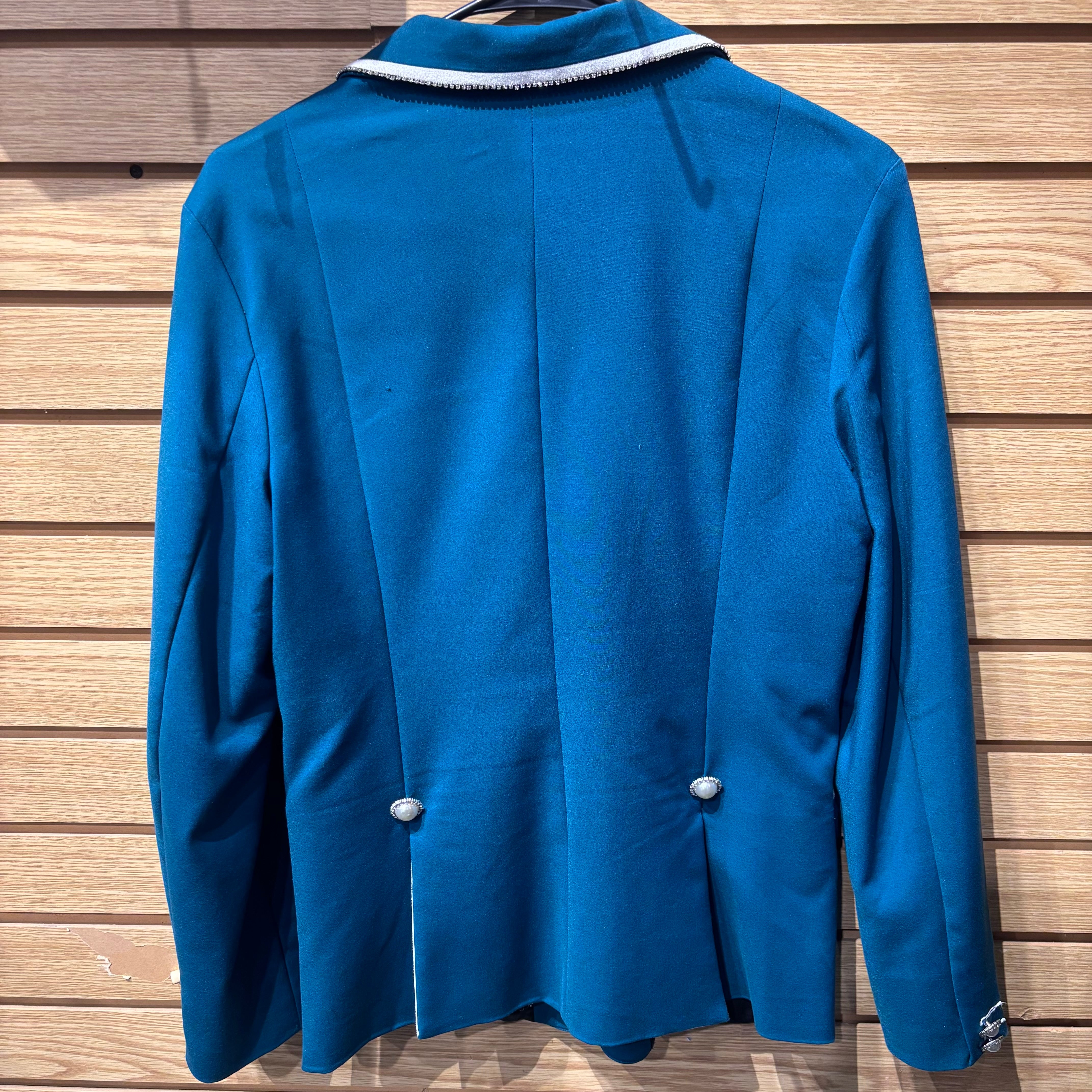 Used Medium Annies Equestrienne Apparel Teal Show Coat