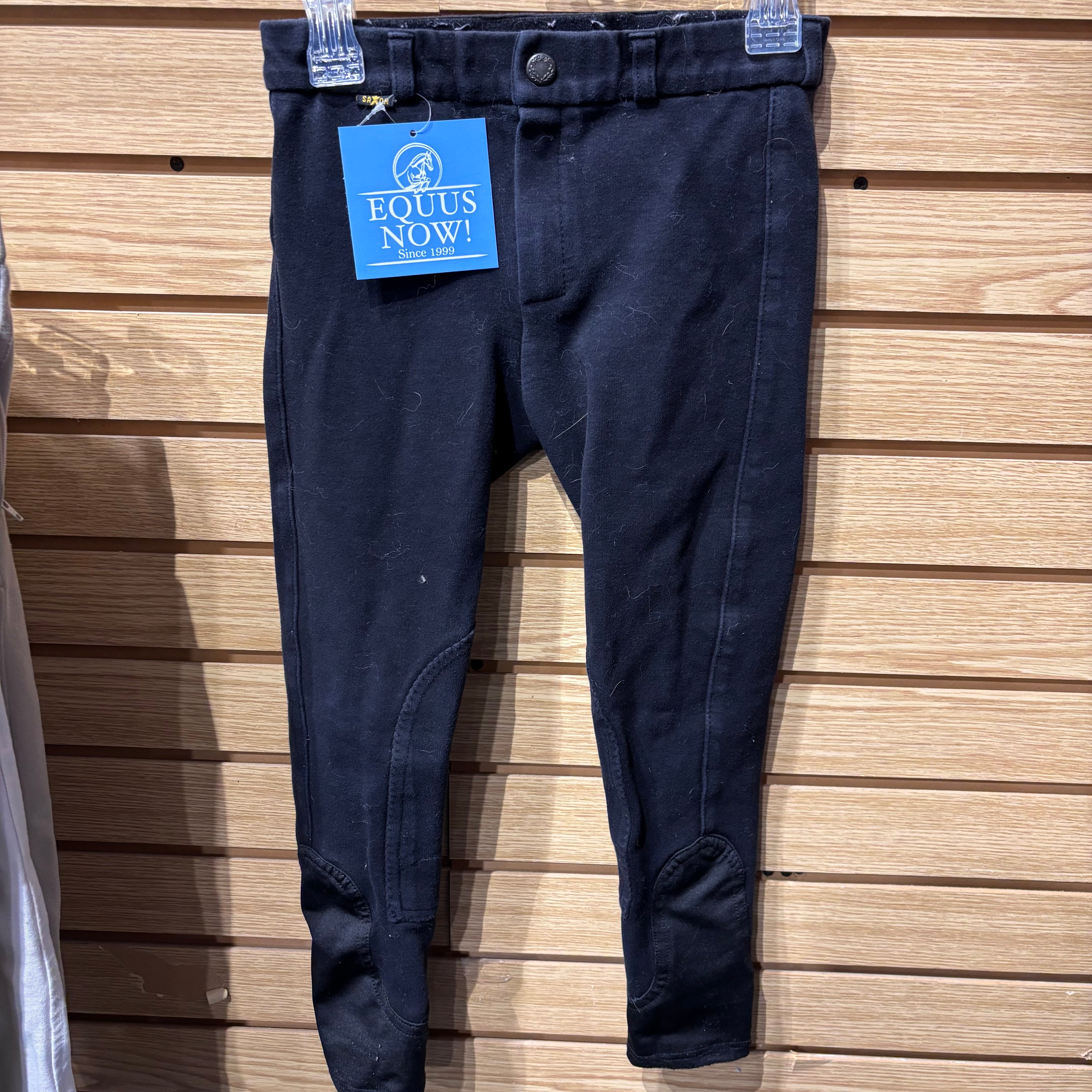 Used Child 10 Black Saxon Knee Patch Breeches
