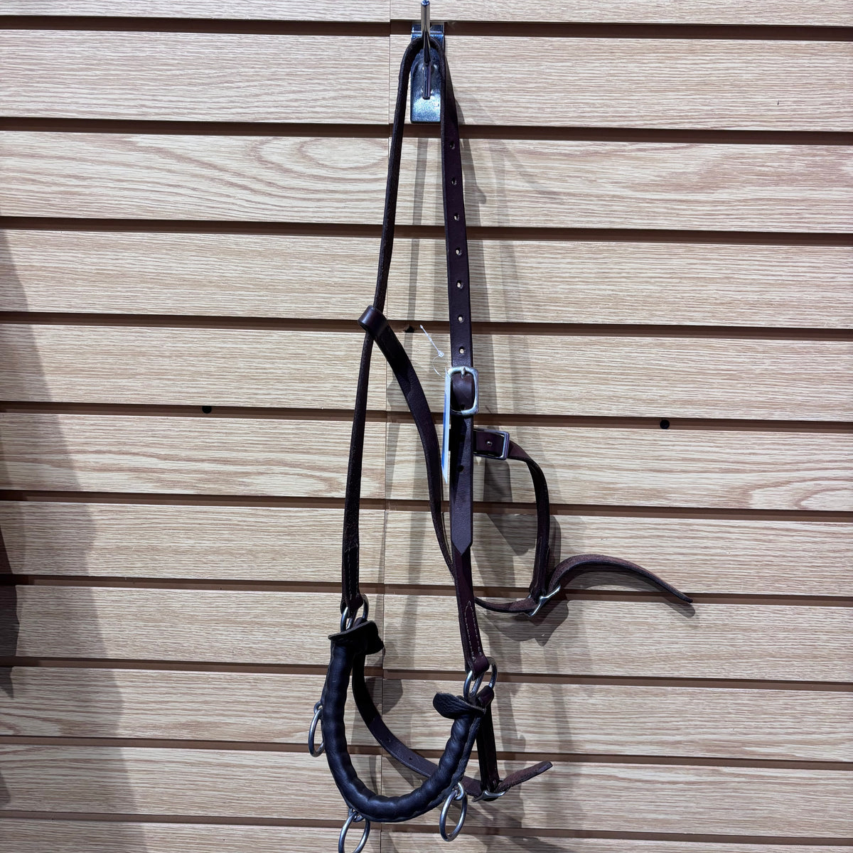 Used Horse Brown Leather Lunging Cavesson