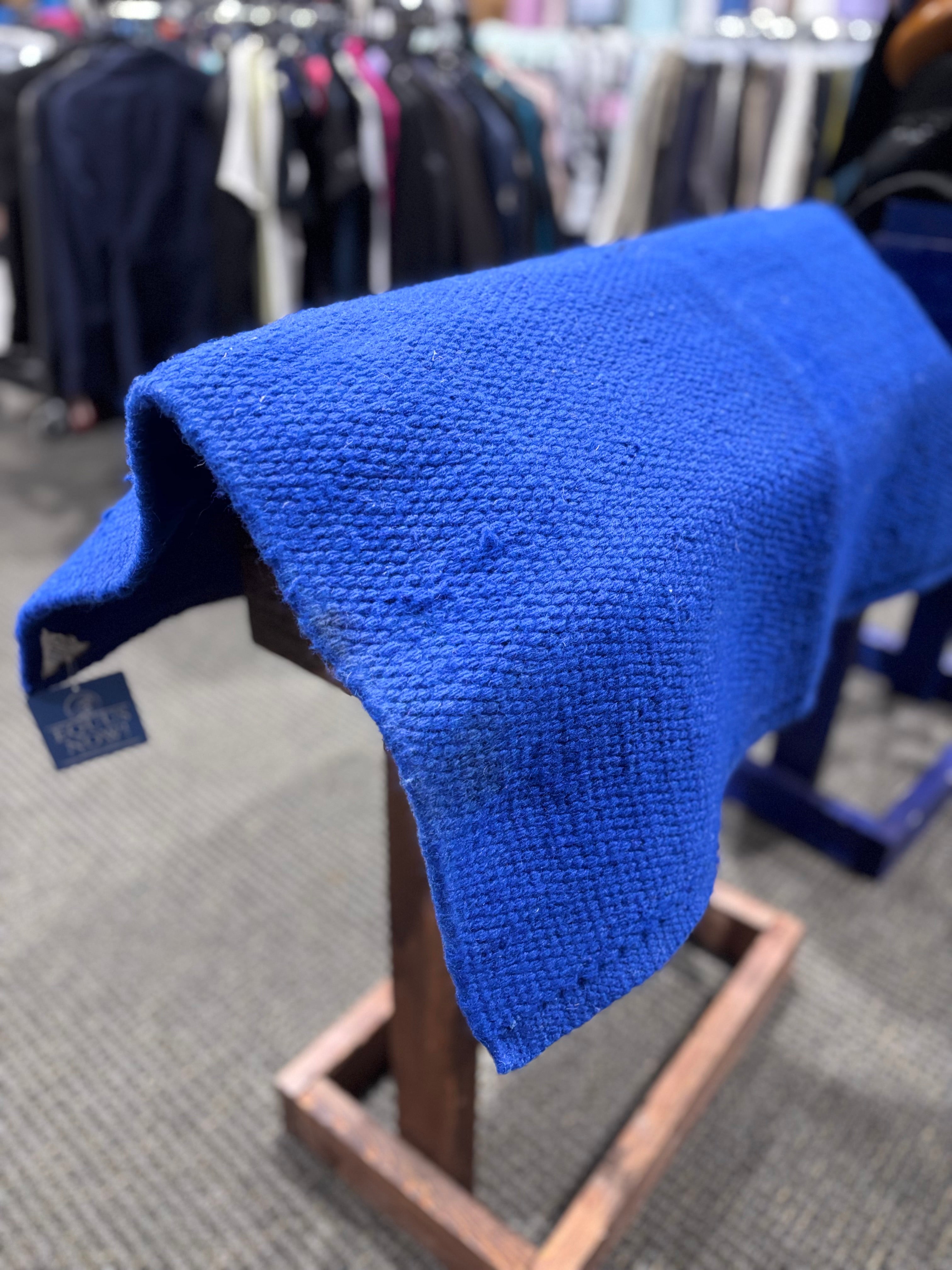 Used 36" Blue Mayatex Wool Saddle Pad