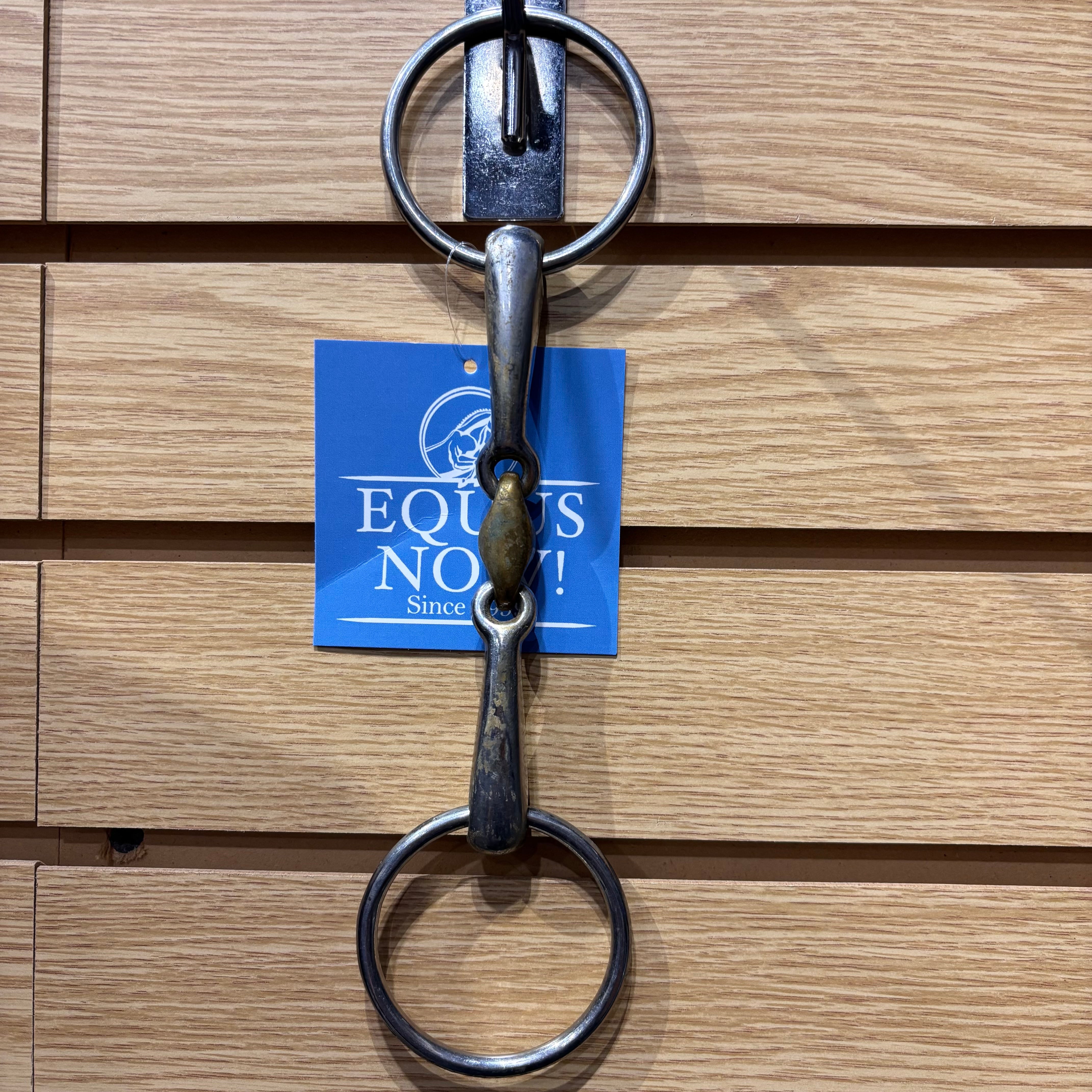 Used 5" Stubben Double Jointed Lozenge Loose Ring Snaffle