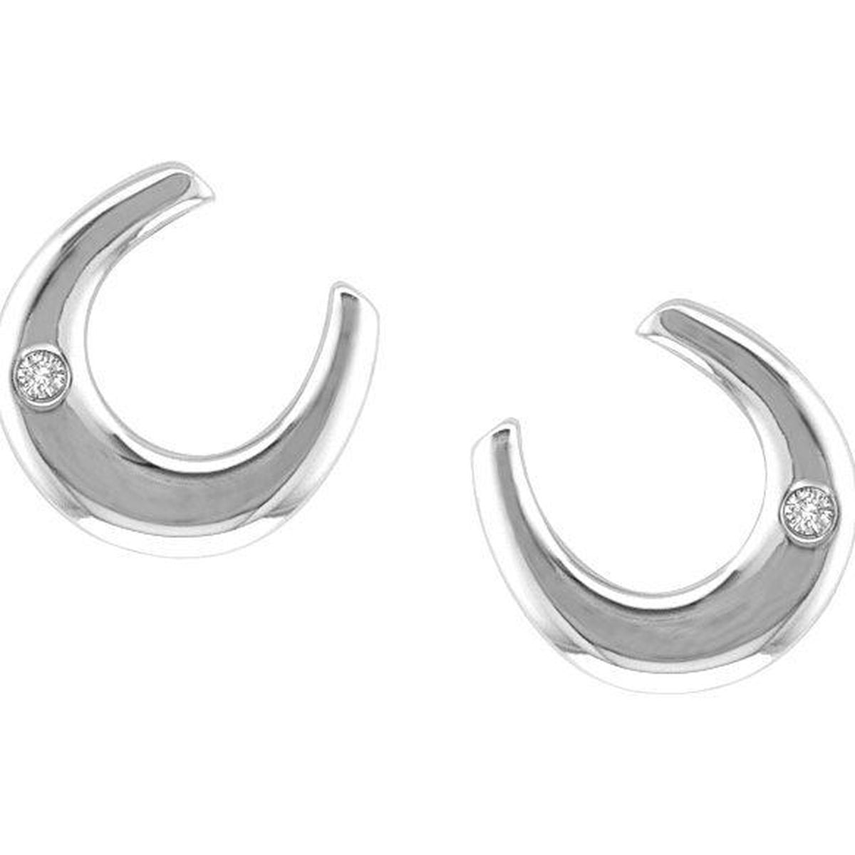 Kelly Herd Horseshoe Earrings with Diamond - sku to order - 104321