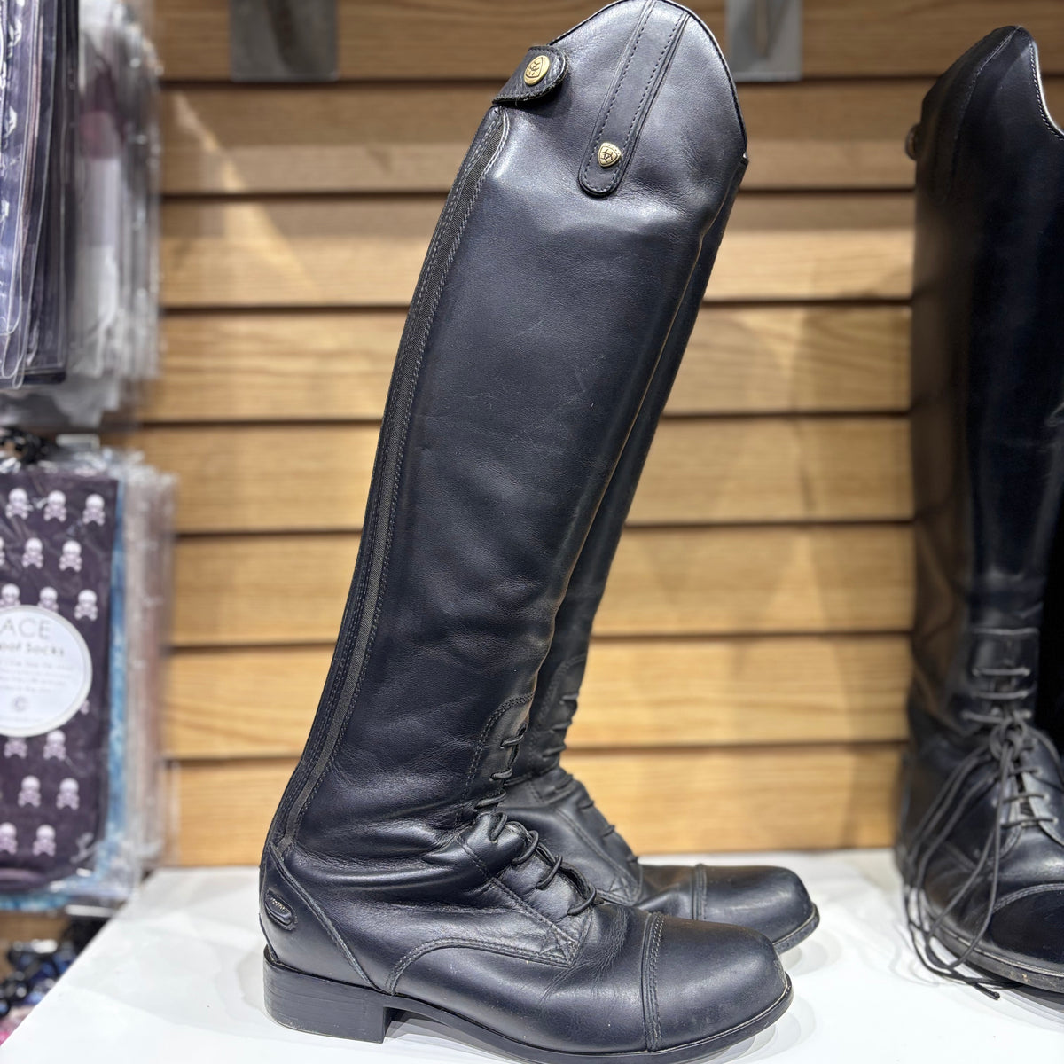 Used US 4 Tall/X-Slim Black Ariat Heritage Field Boots