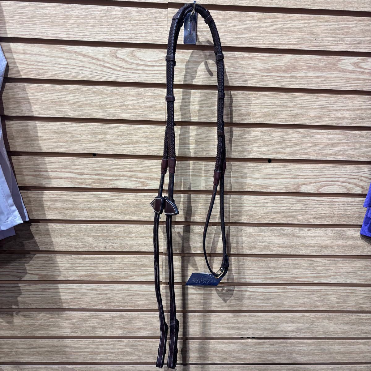 Used 54" Brown Dyon Rubber Reins with Stoppers