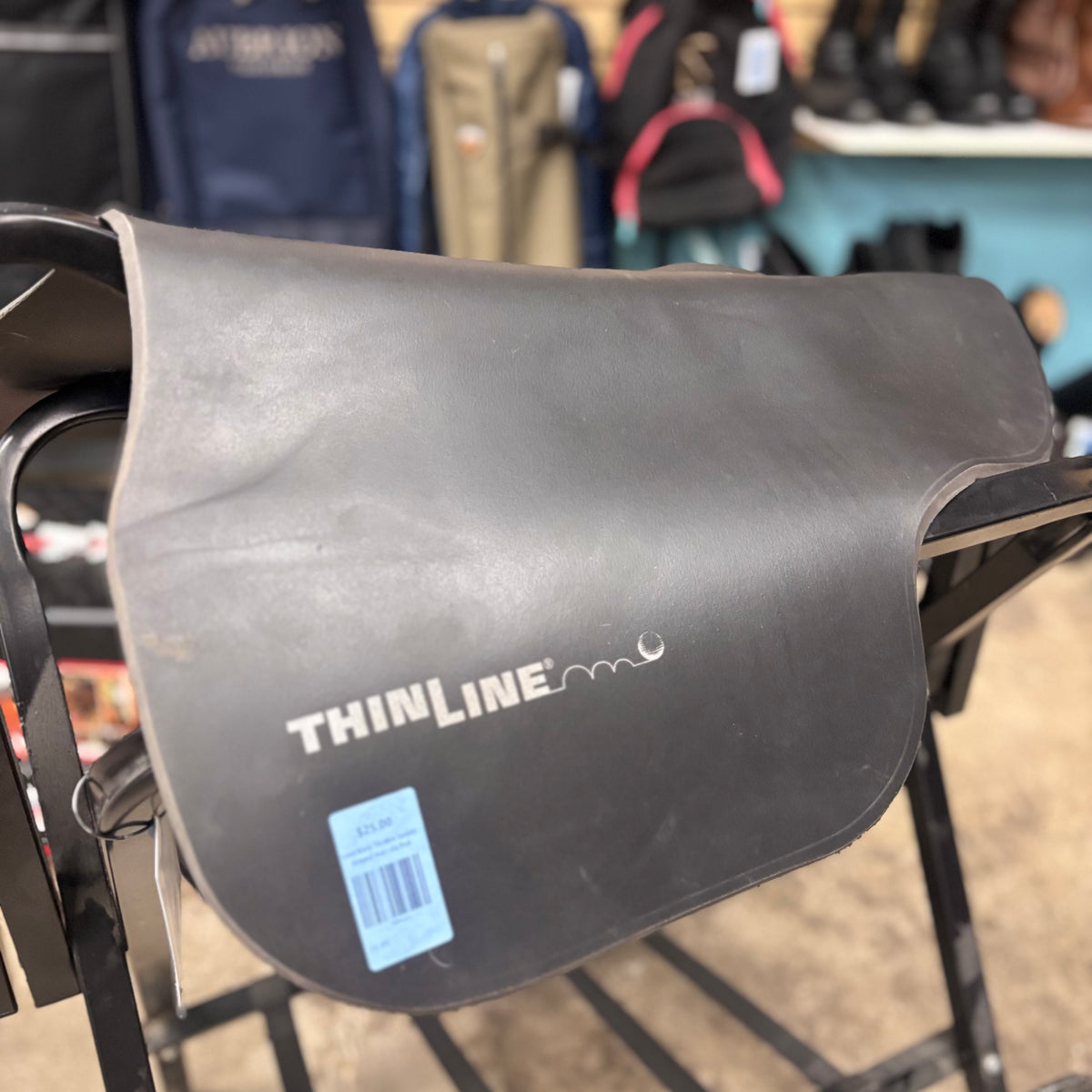 Used Black Thinline Saddle Shaped Non-slip Pad