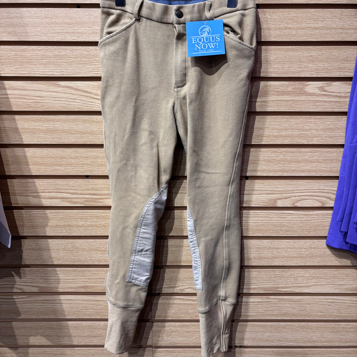 Used Youth 16 Tan Tuffrider Knee Patch Breeches