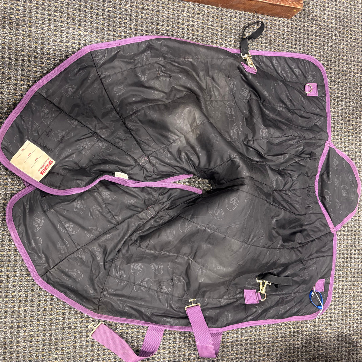 Used 48" Purple Schneiders Medium Turnout Blanket