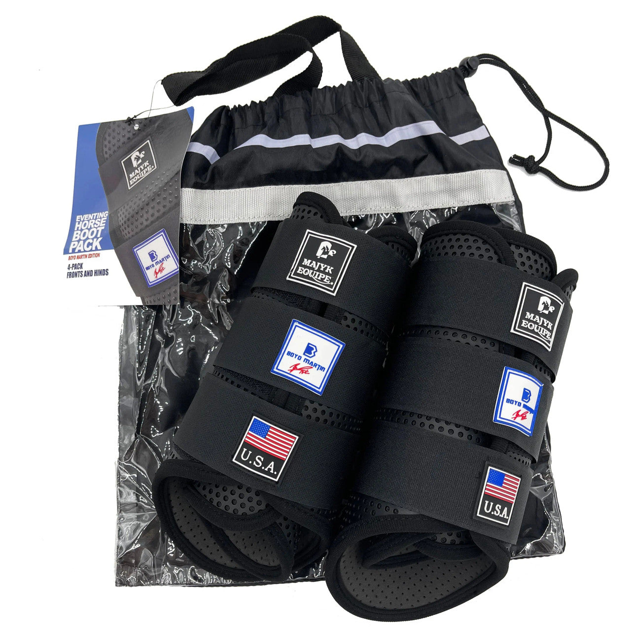 Majyk Equipe Boyd Martin Eventing Front & Hind Boot 4-Pack - supporting