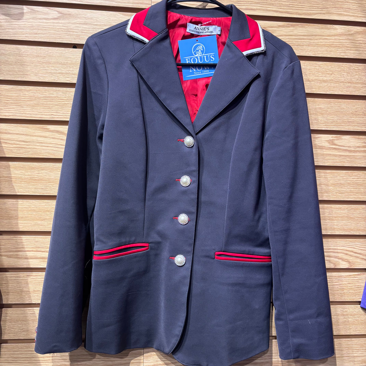 Used Large Annies Equestrienne Apparel Grey Show Coat