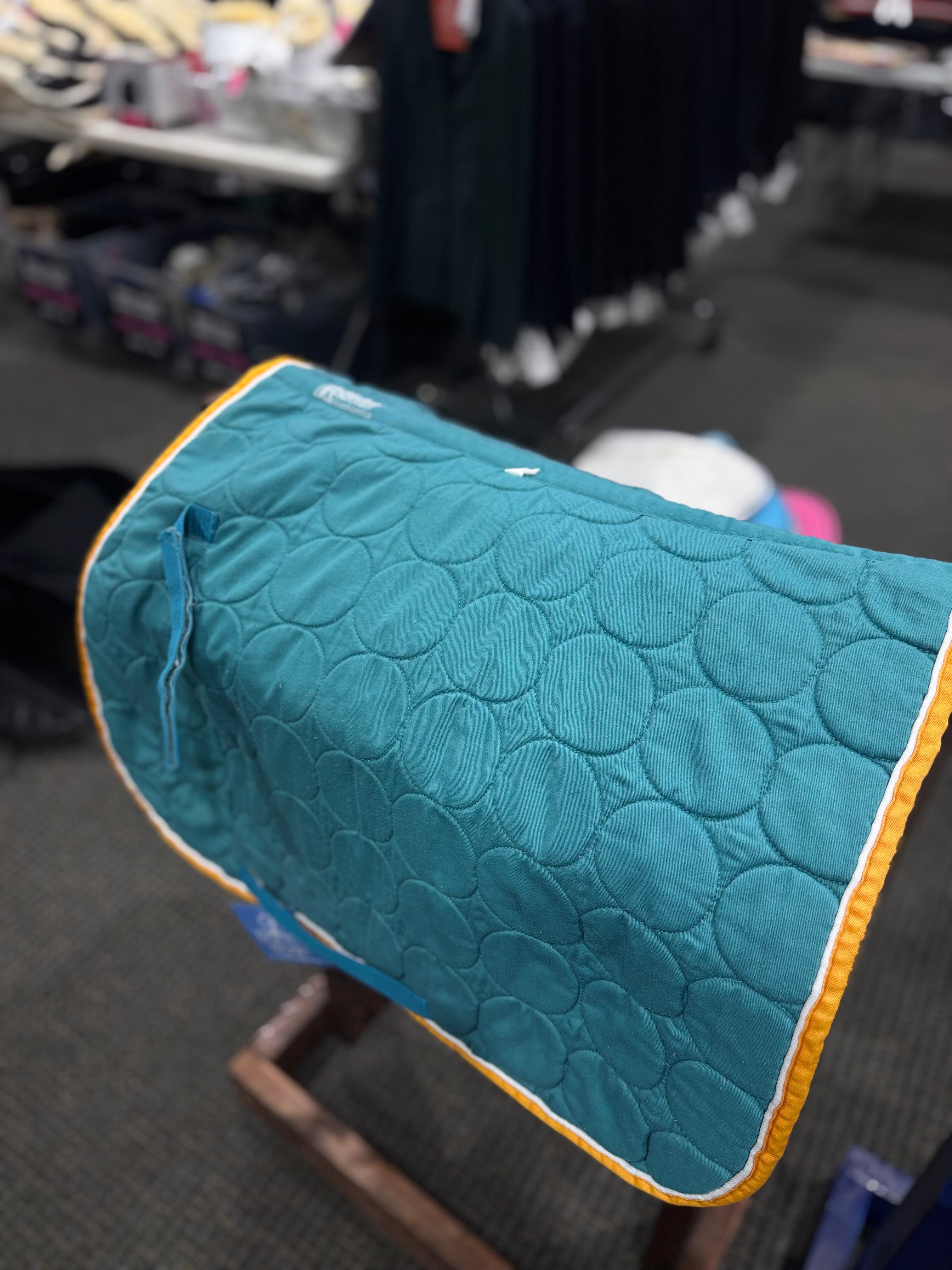 Used Full Teal/Orange Roma Saddle Pad