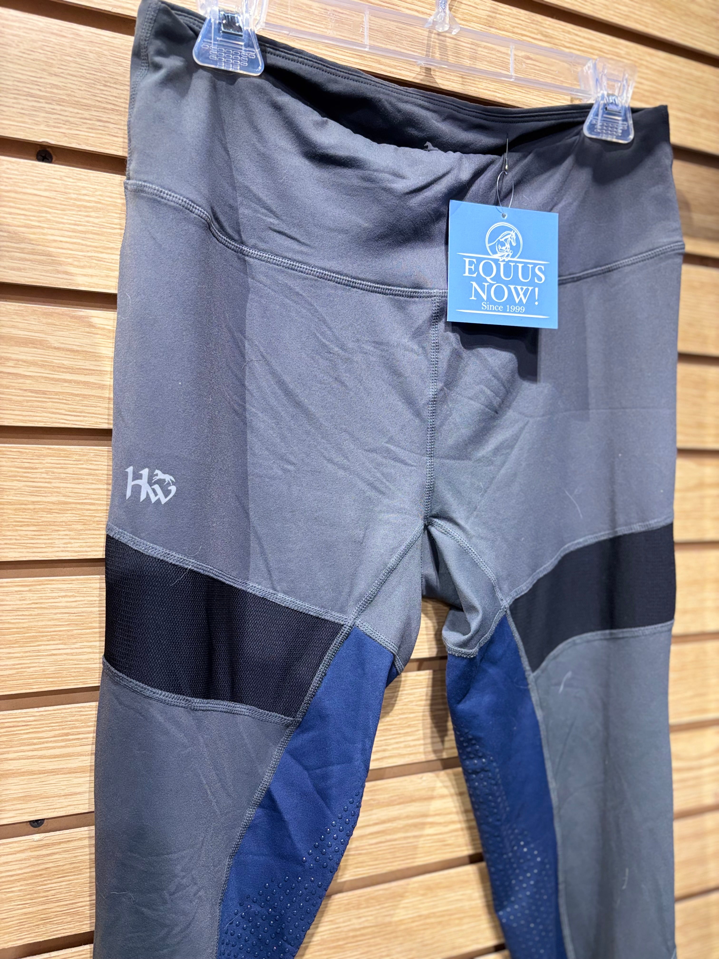 Used XL Grey/Blue Horseware Tights