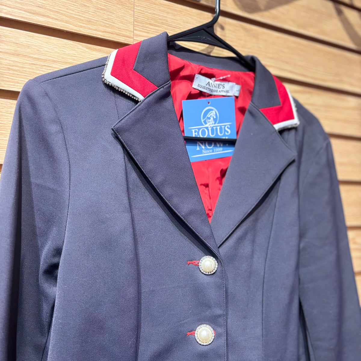 Used Large Annies Equestrienne Apparel Grey Show Coat