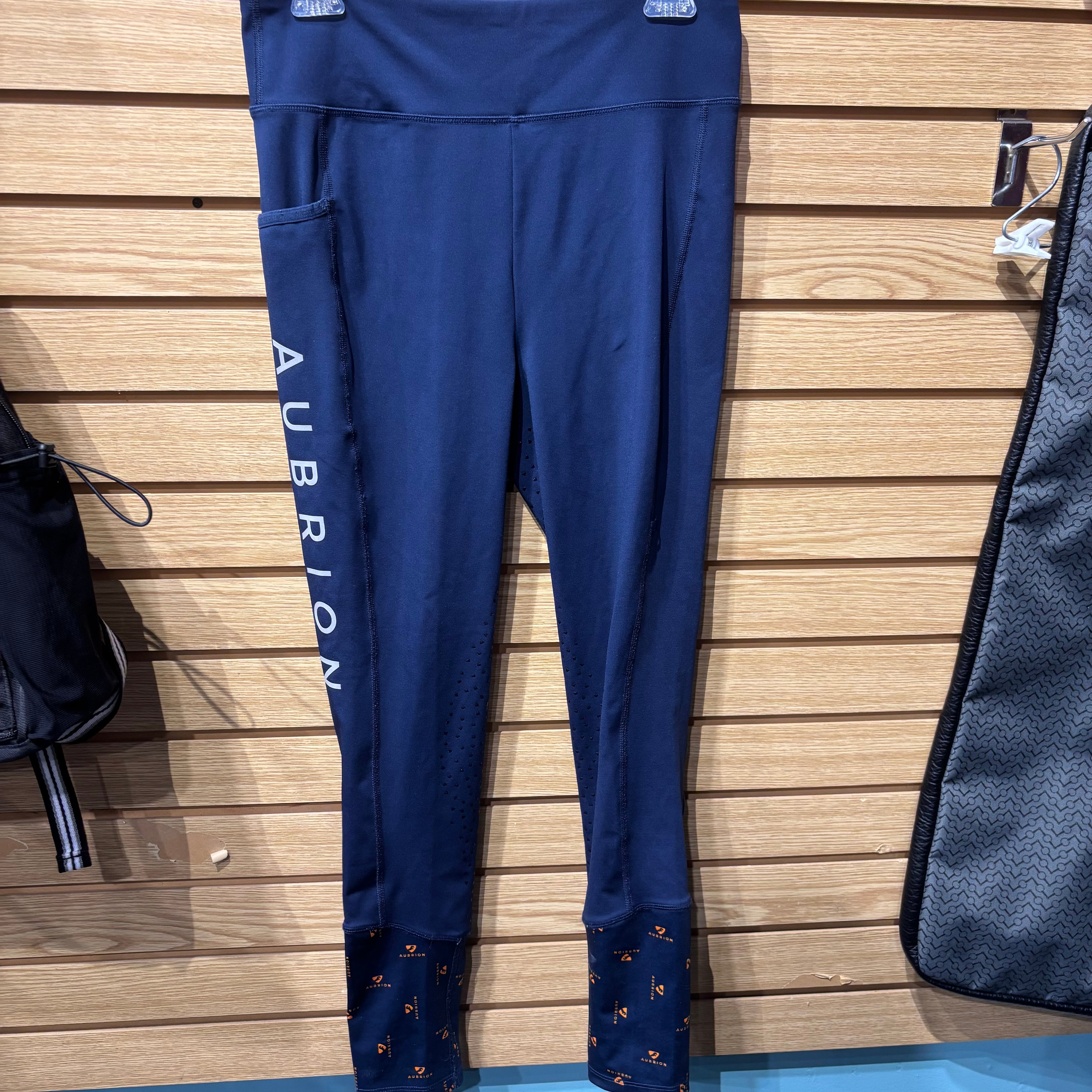 Used Medium Navy Aubrion Full Seat Riding Tights
