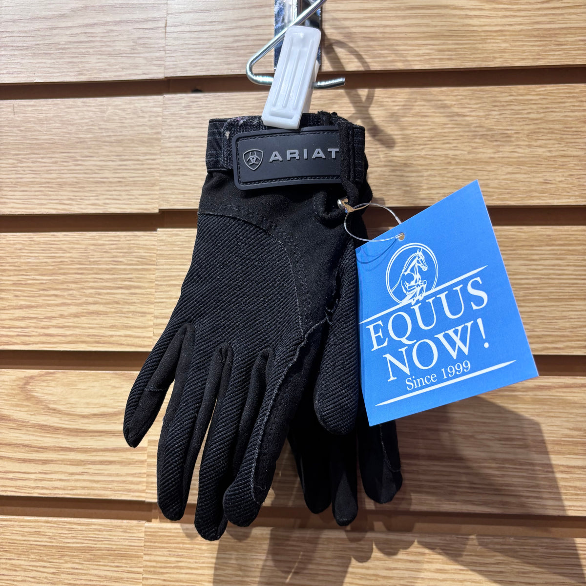 Used 6 Black Ariat Riding Gloves