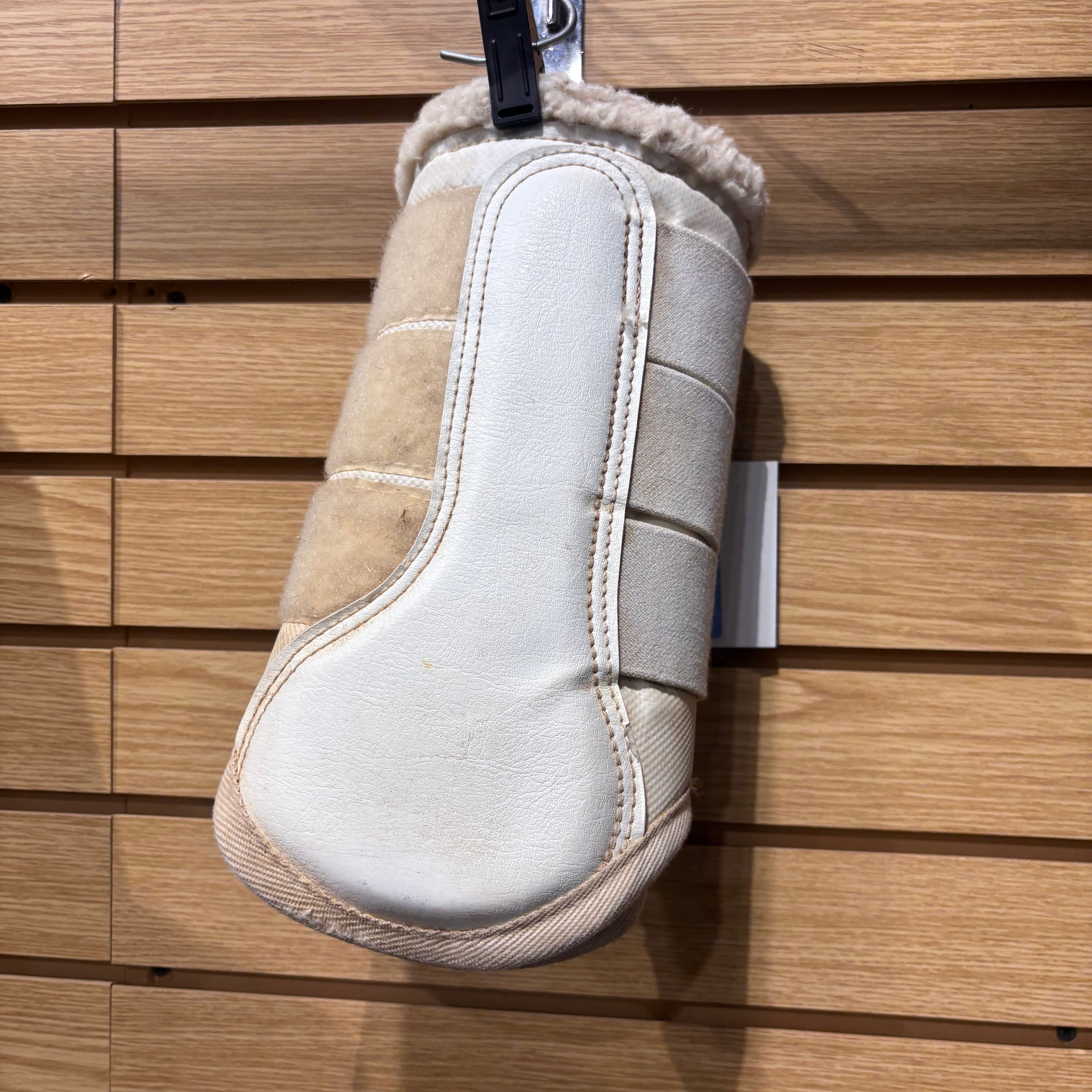 Used Large White Dressage Sport Boots