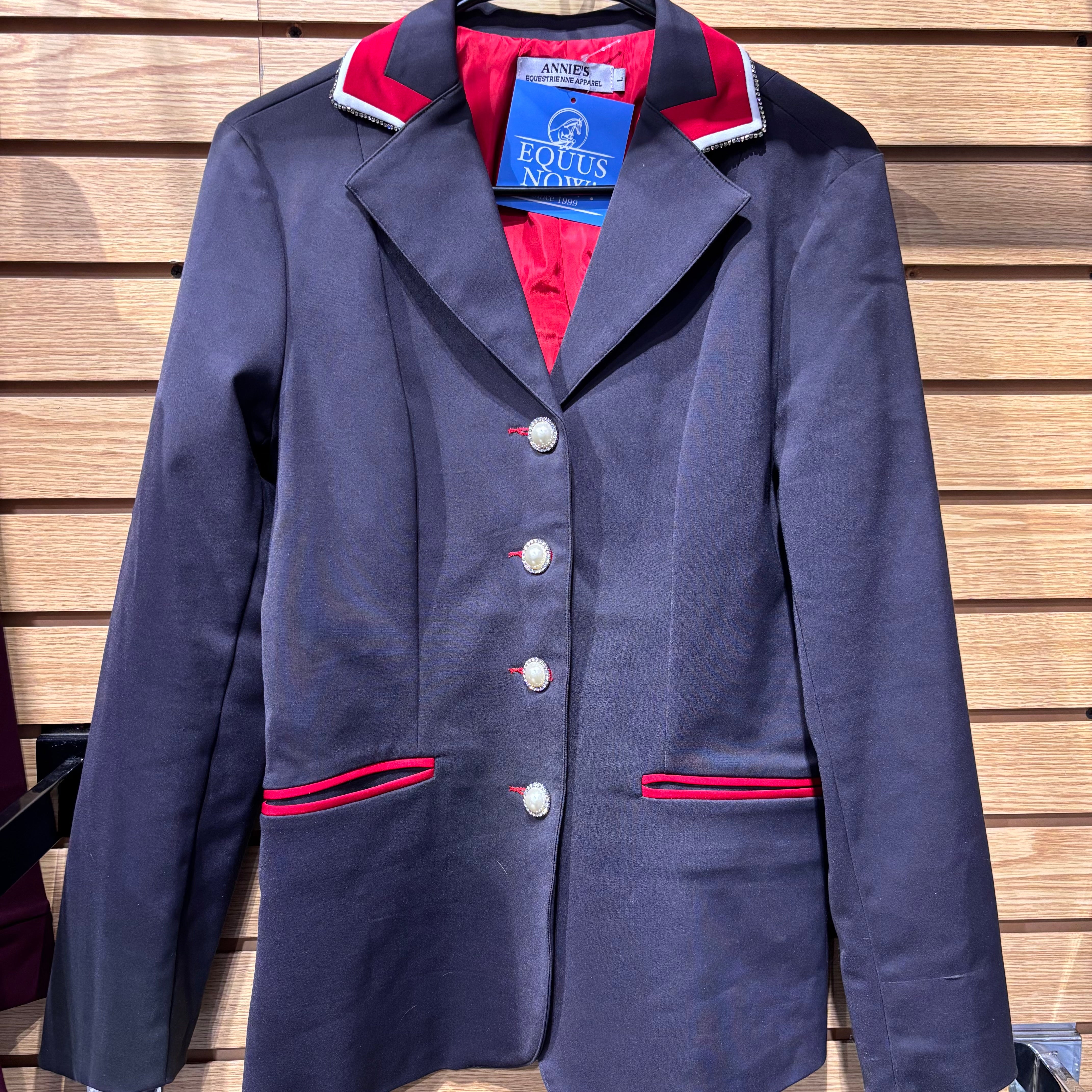 Used Large Annies Equestrienne Apparel Grey Show Coat