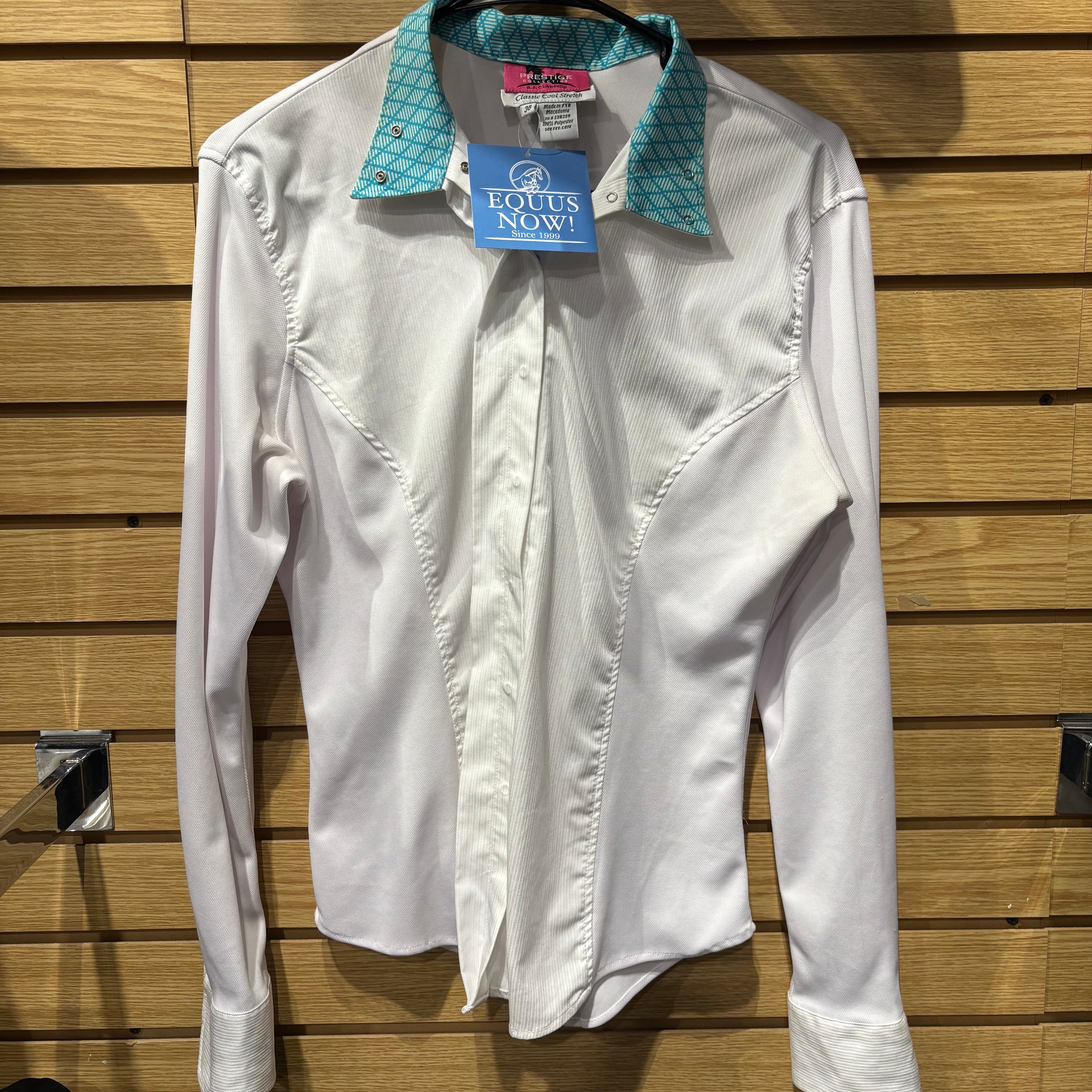 Used 36 RJ Classics Cool Stretch White Show Shirt